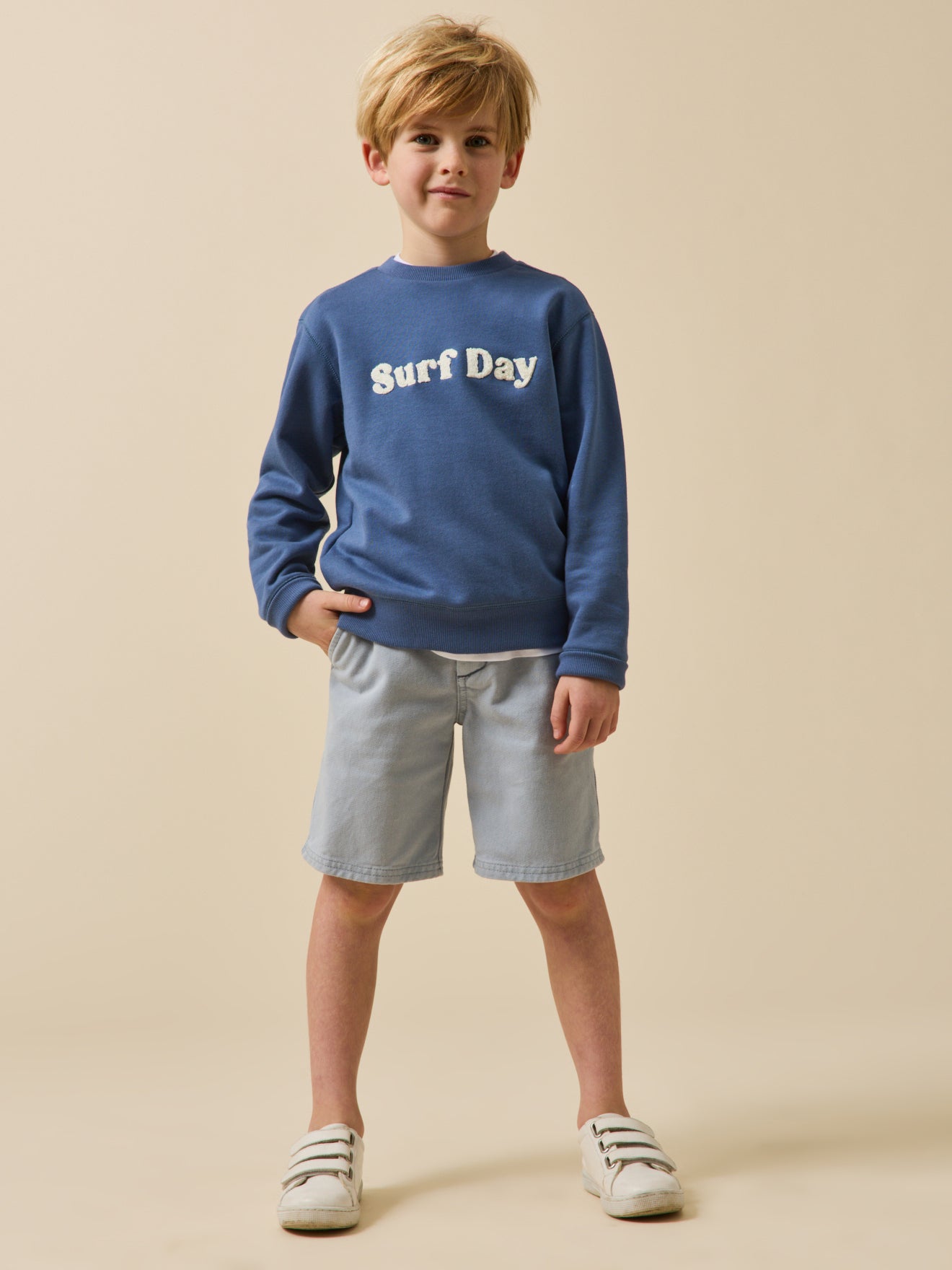Jungen-Bermuda aus farbenfrohem Denim