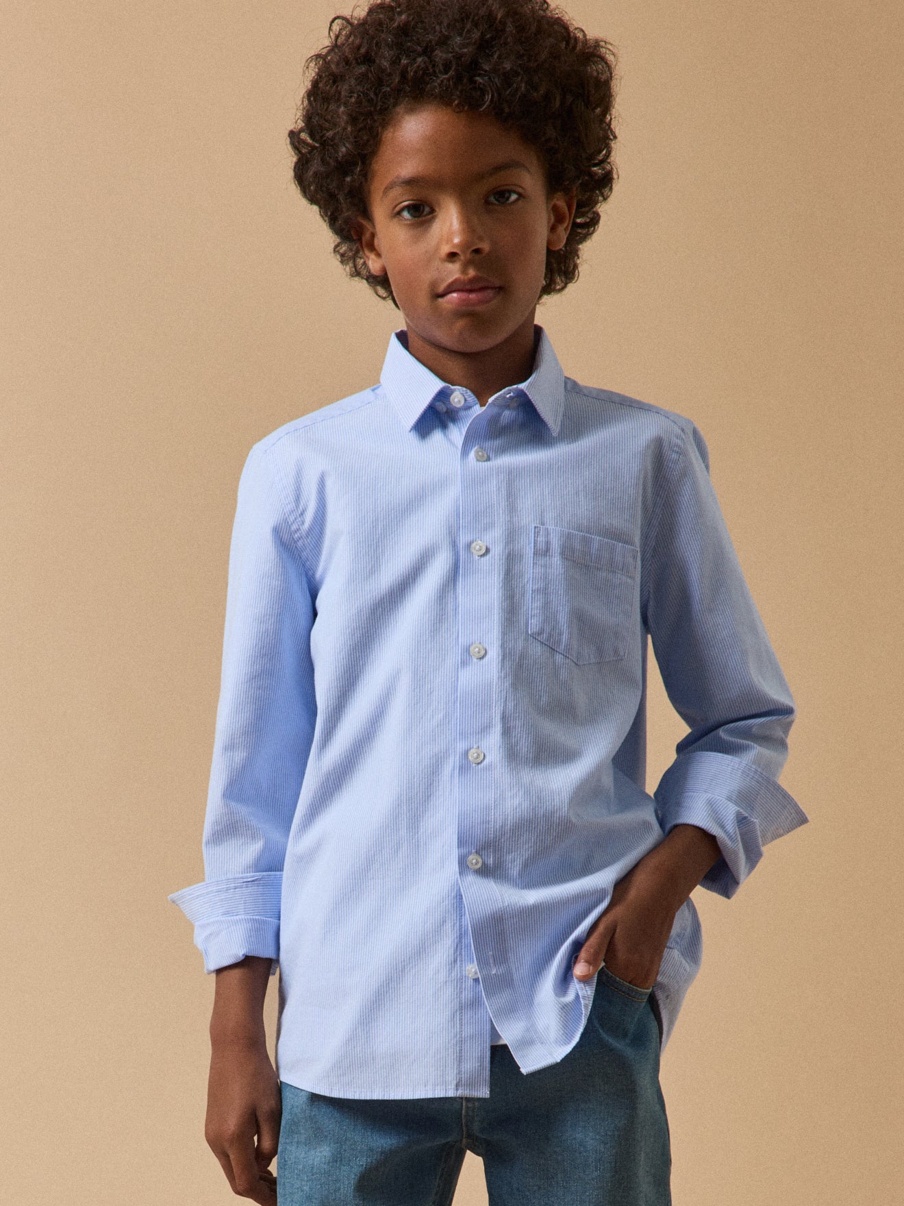 Jungenhemd mit Streifen