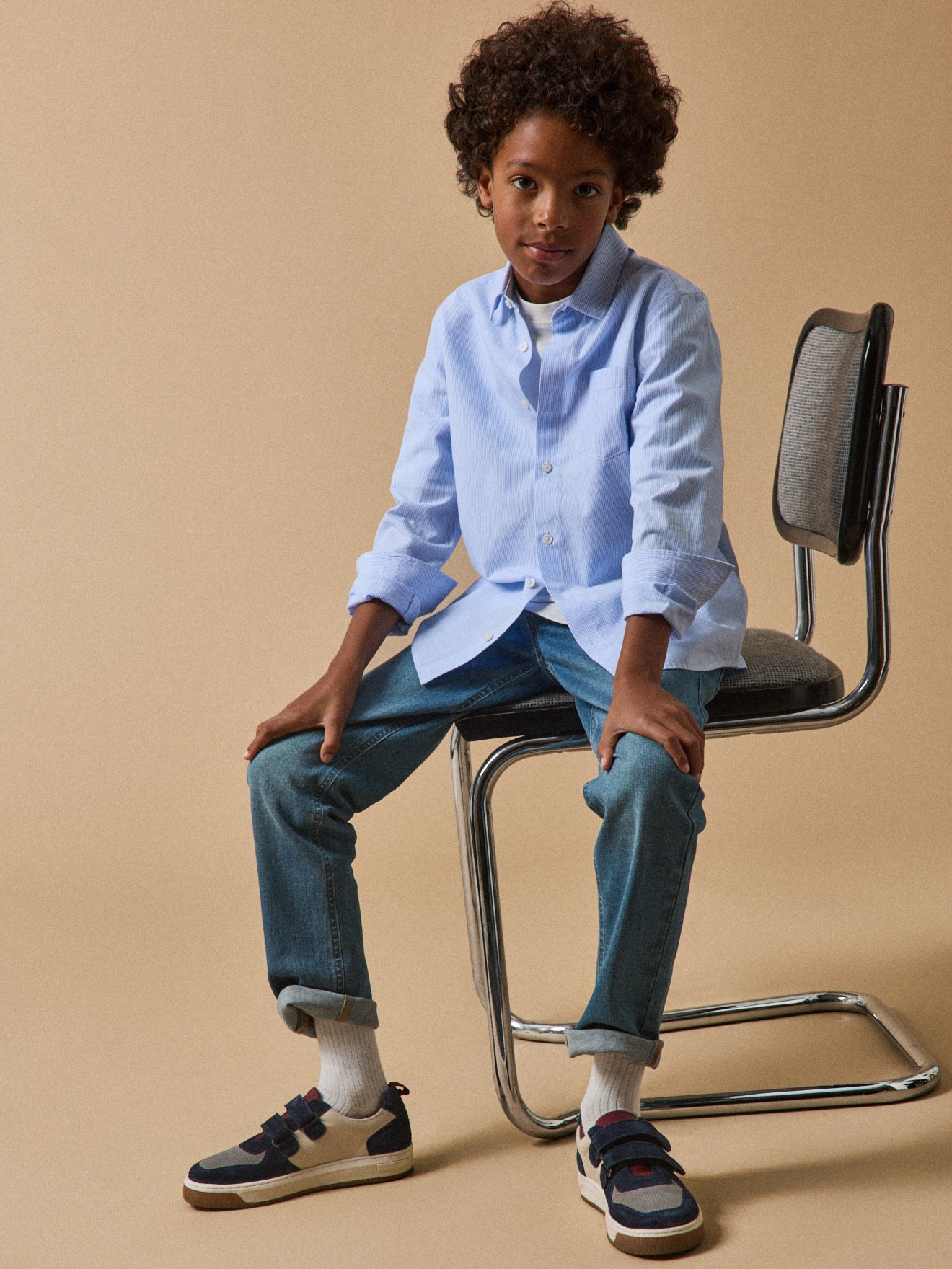 Jungenhemd mit Streifen