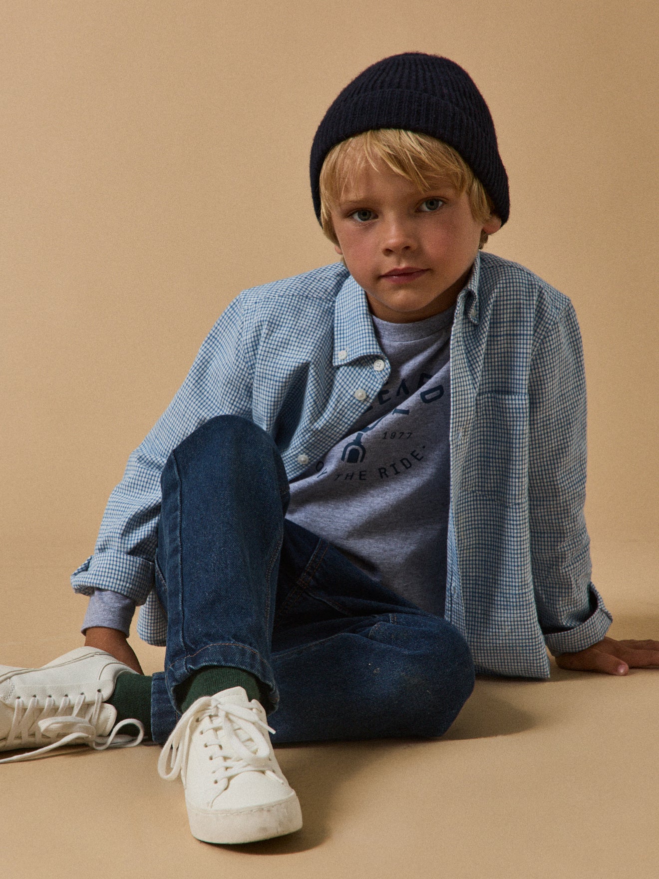 Jungenhemd mit Vichy-Karos