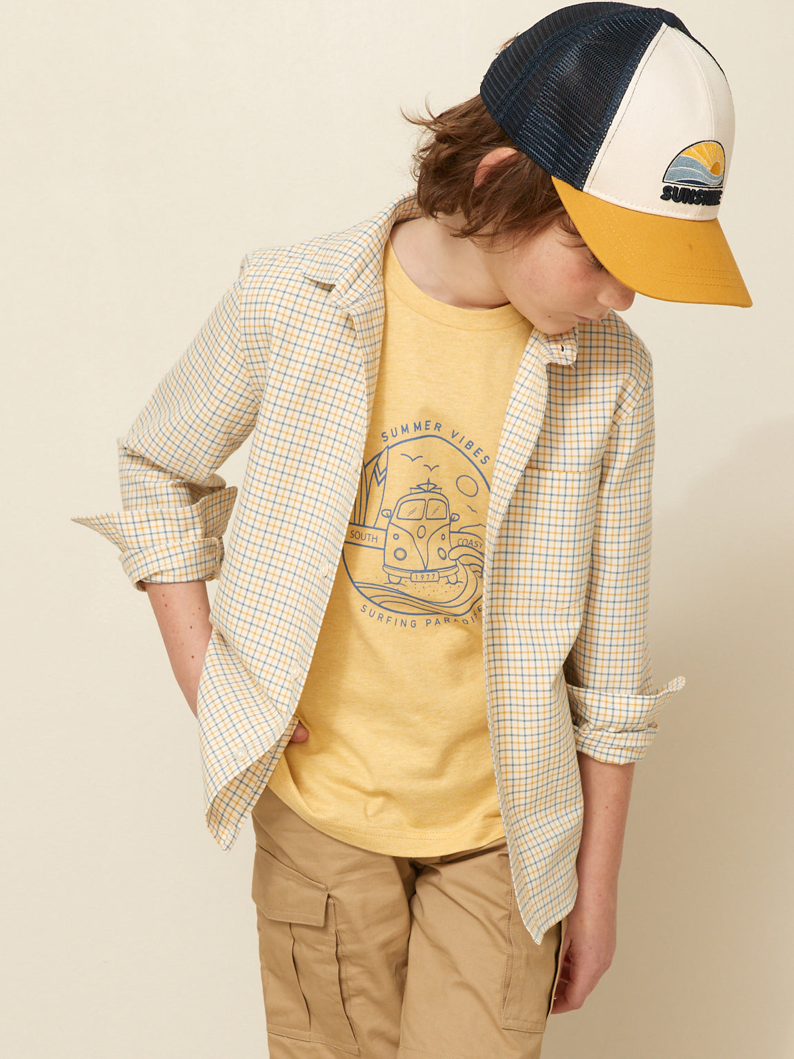 Chemise à carreaux Tattersall Garçon