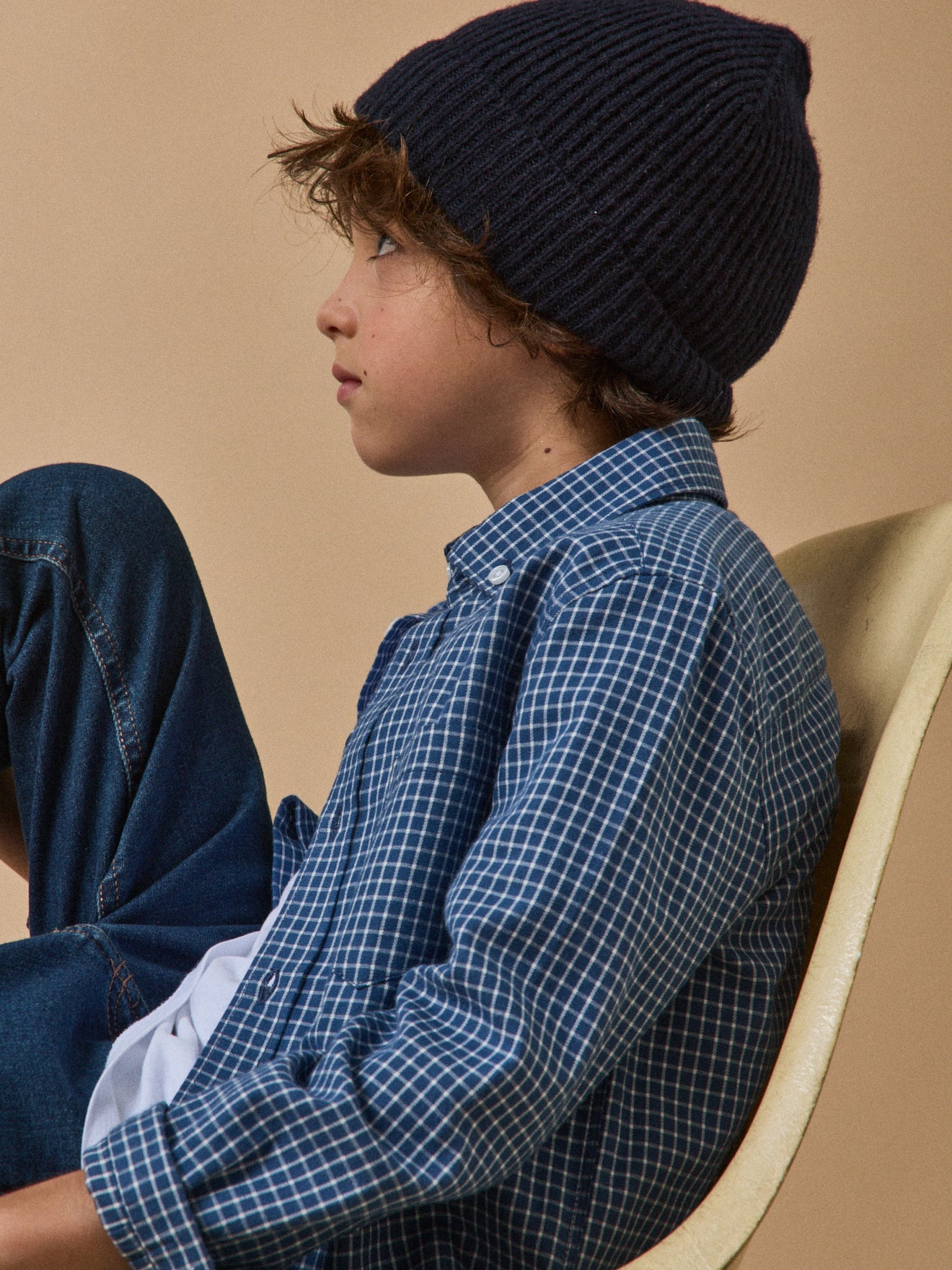 Chemise flanelisée à carreaux Garçon