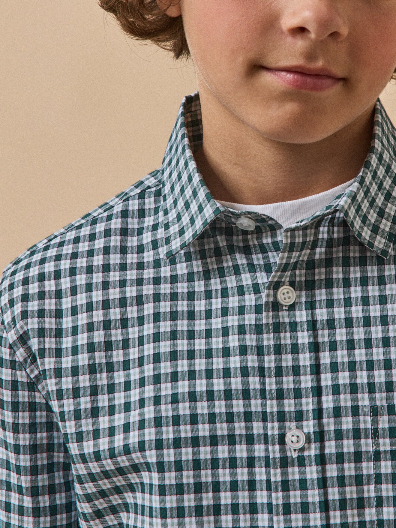 Jungenhemd mit Karomuster