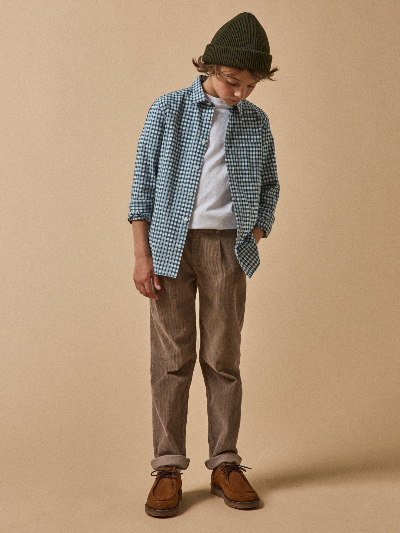 Jungenhemd mit Karomuster
