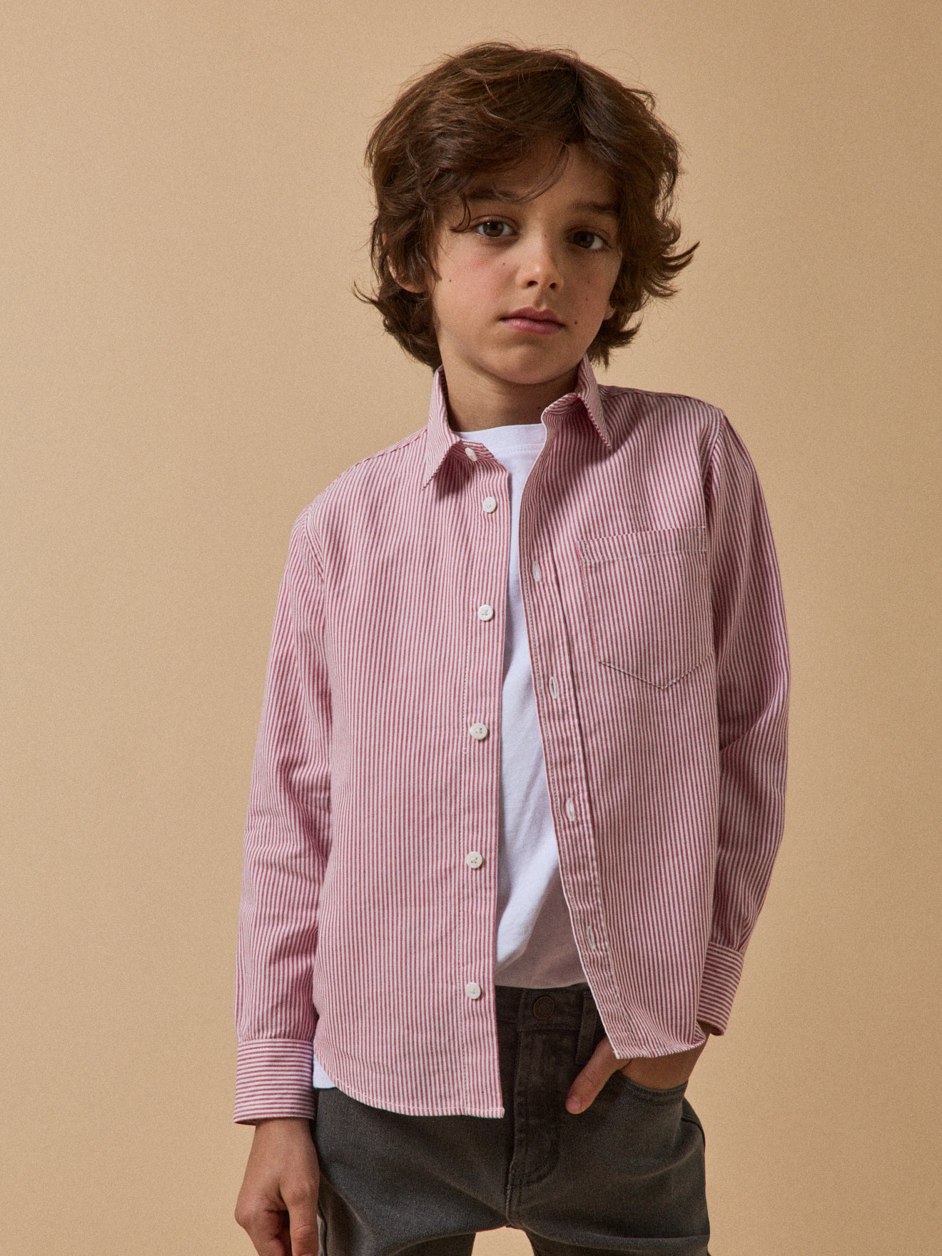 Jungenhemd mit Streifen
