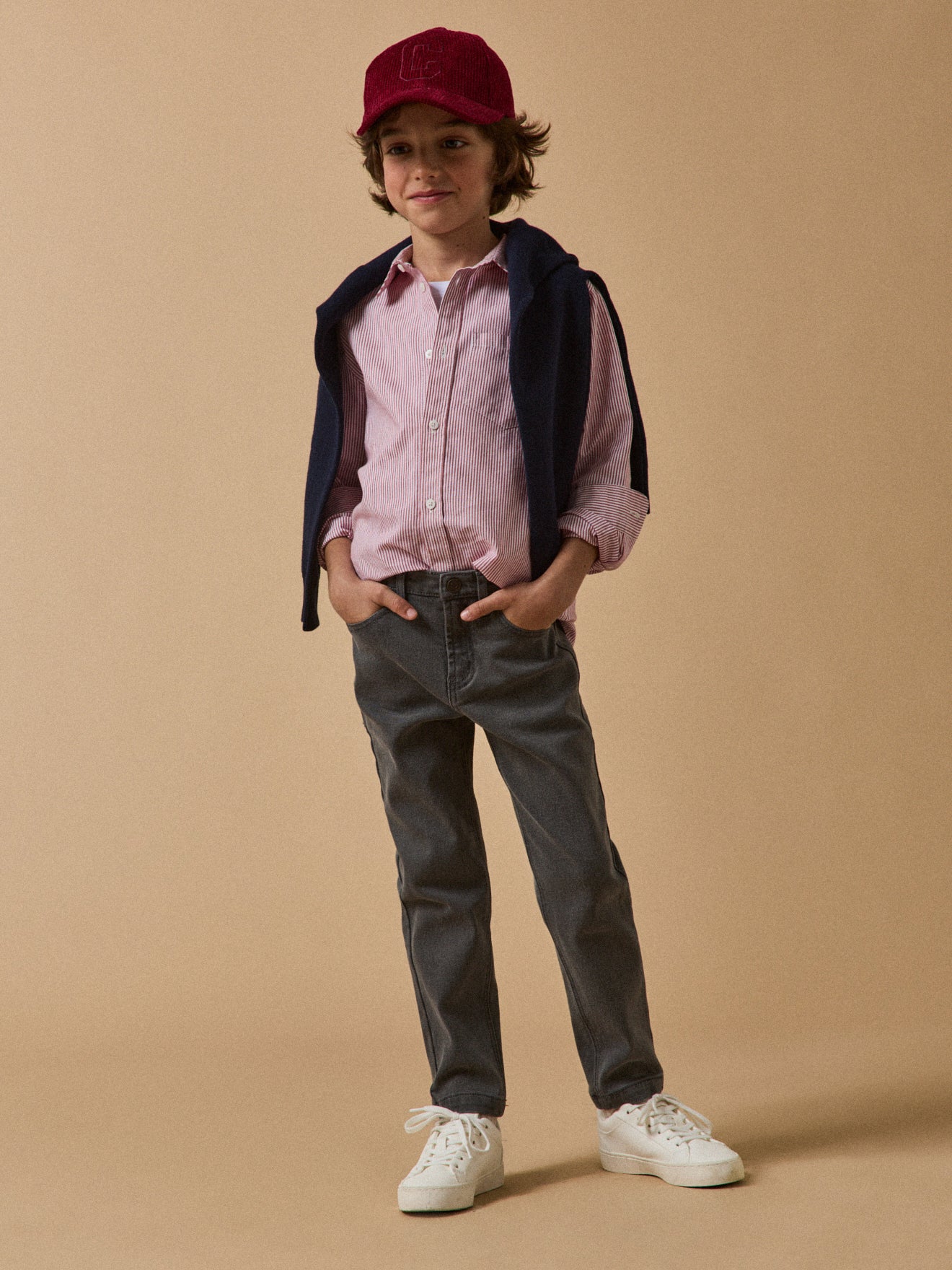 Jungenhemd mit Streifen