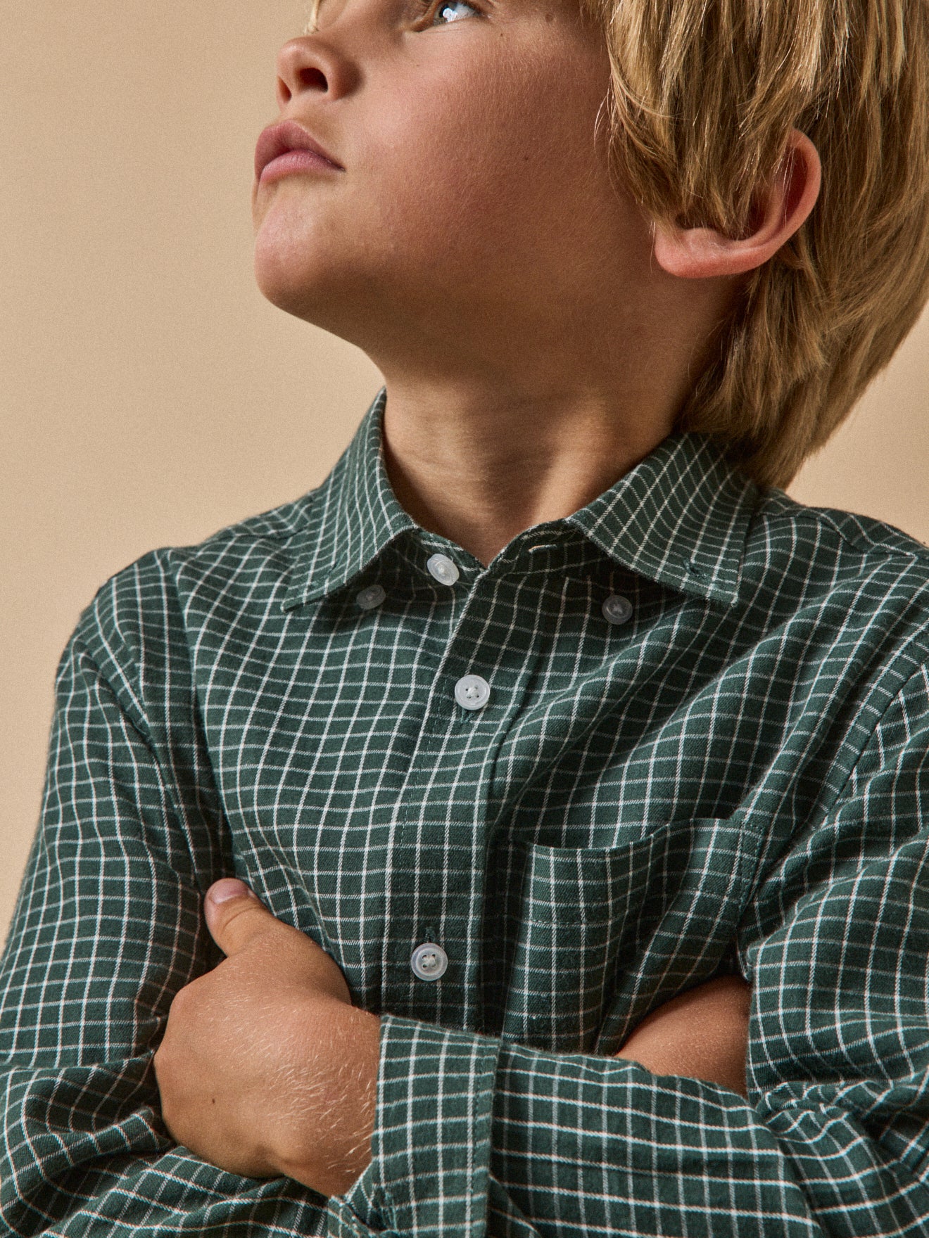 Jungenhemd in Flanelloptik mit Karomuster