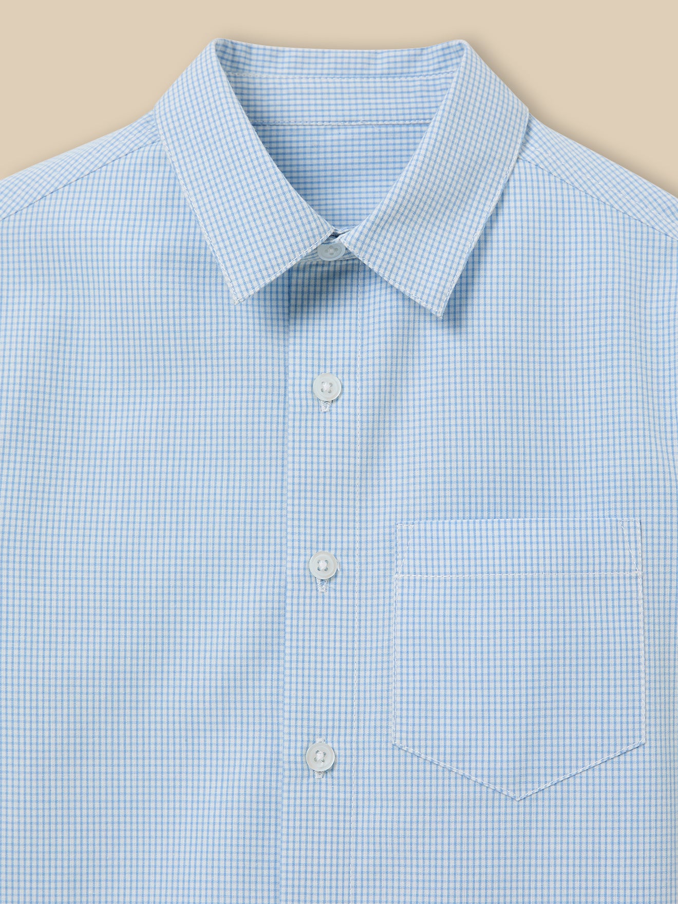 Chemise en micro vichy garçon.