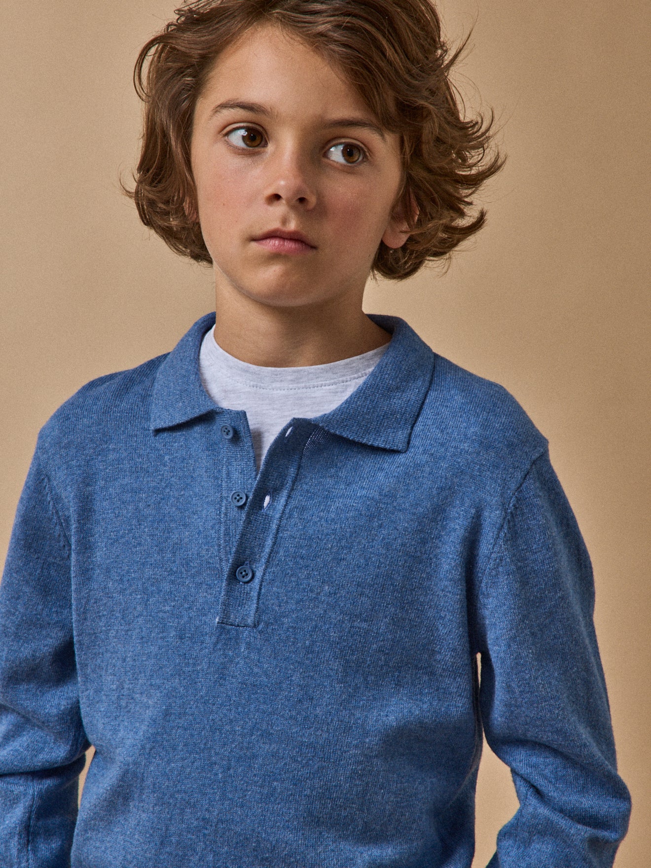 Jungenpullover mit Polokragen