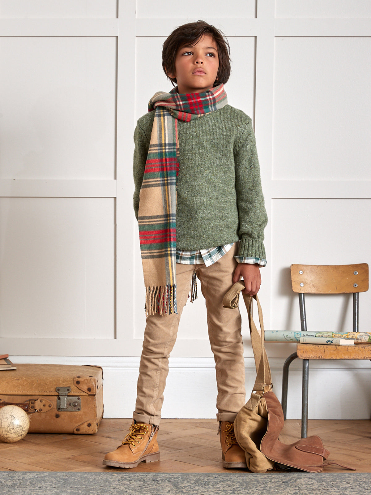 Jungenpullover aus Merino-Wolle