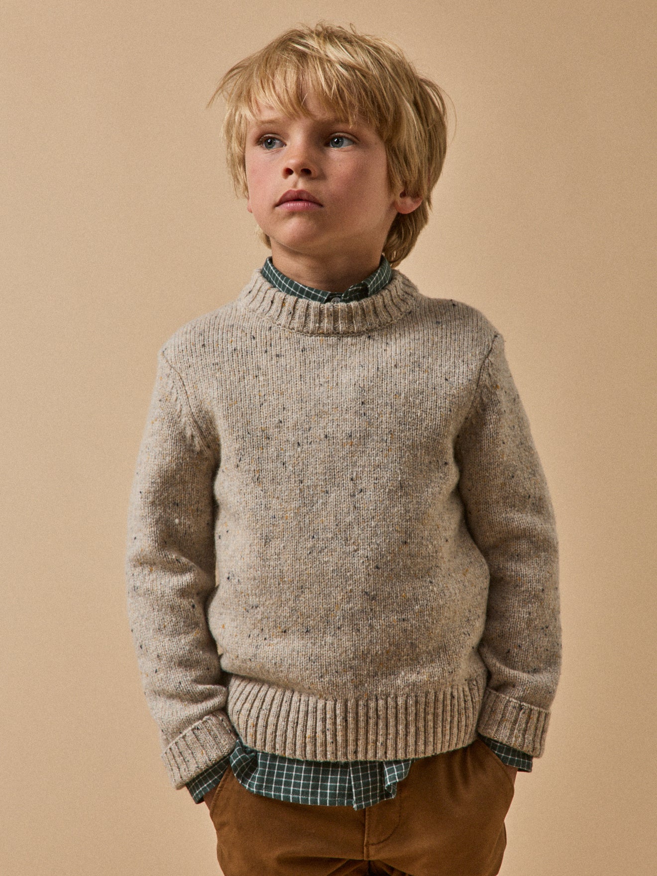 Jungenpullover aus Merino-Wolle