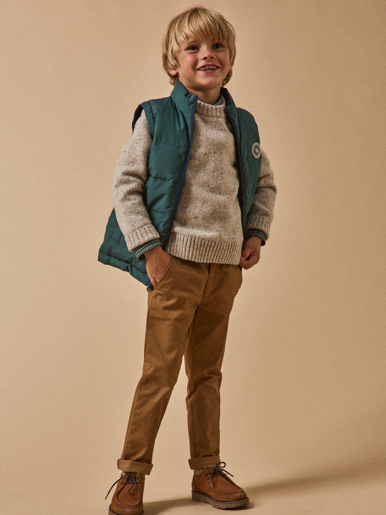 Jungenpullover aus Merino-Wolle