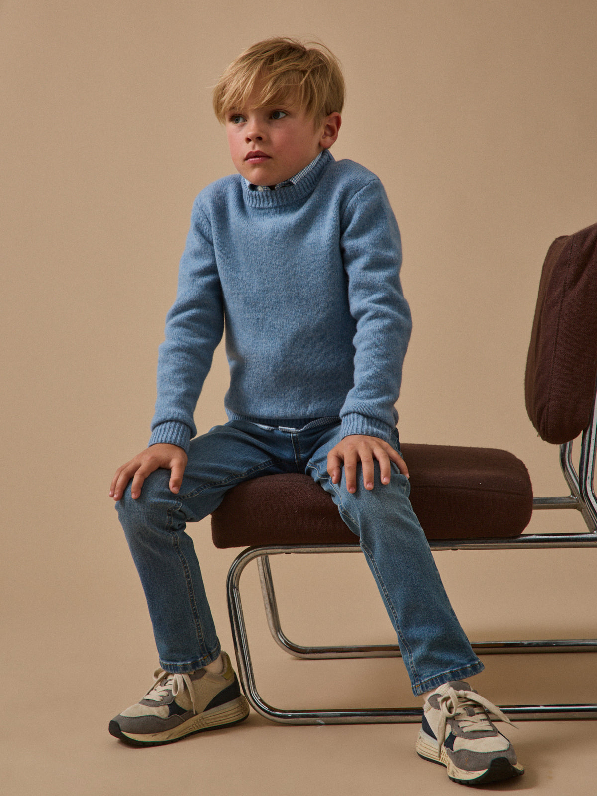 Jungenpullover aus Merino-Wolle