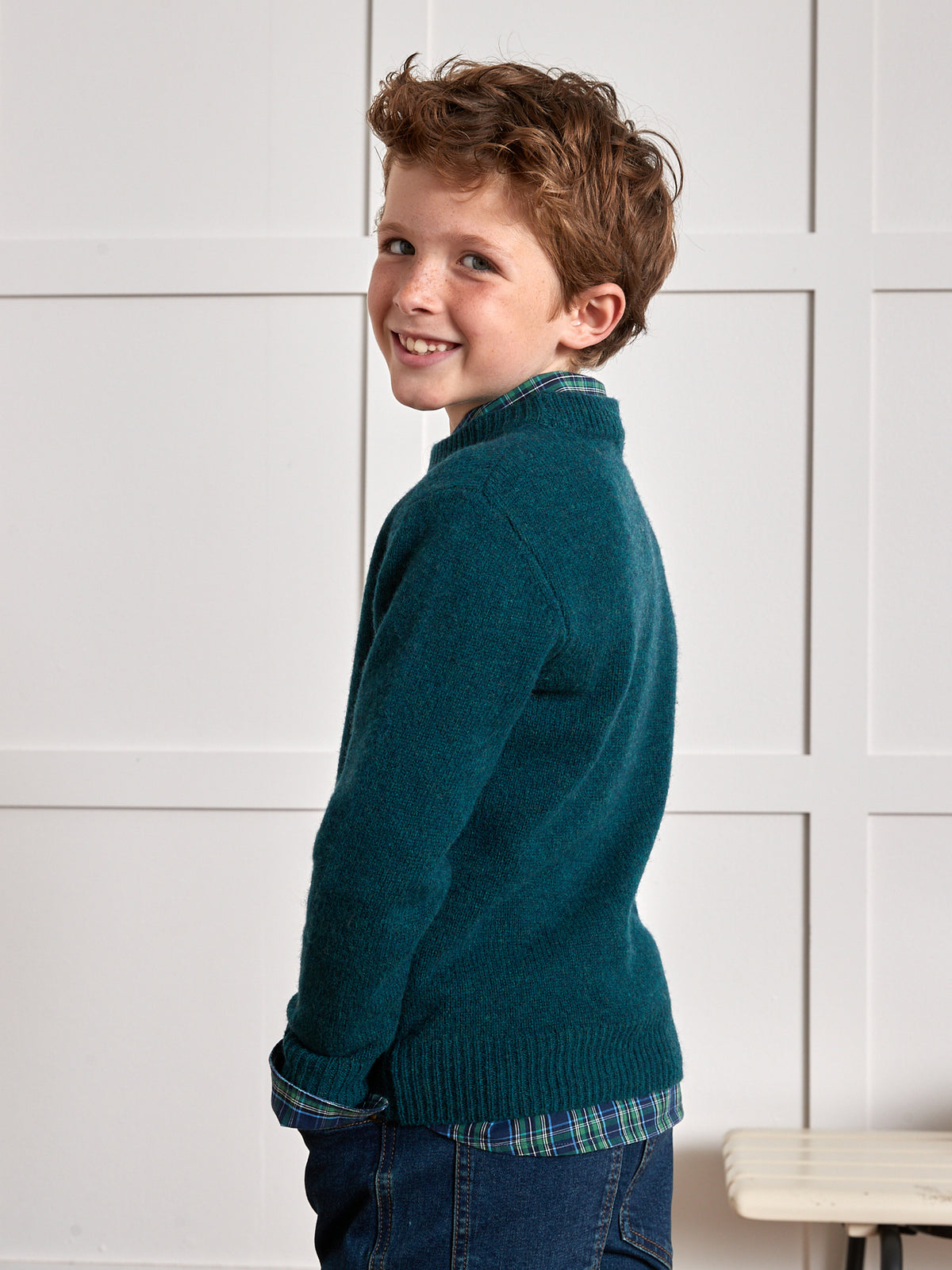 Jungenpullover aus Merino-Wolle