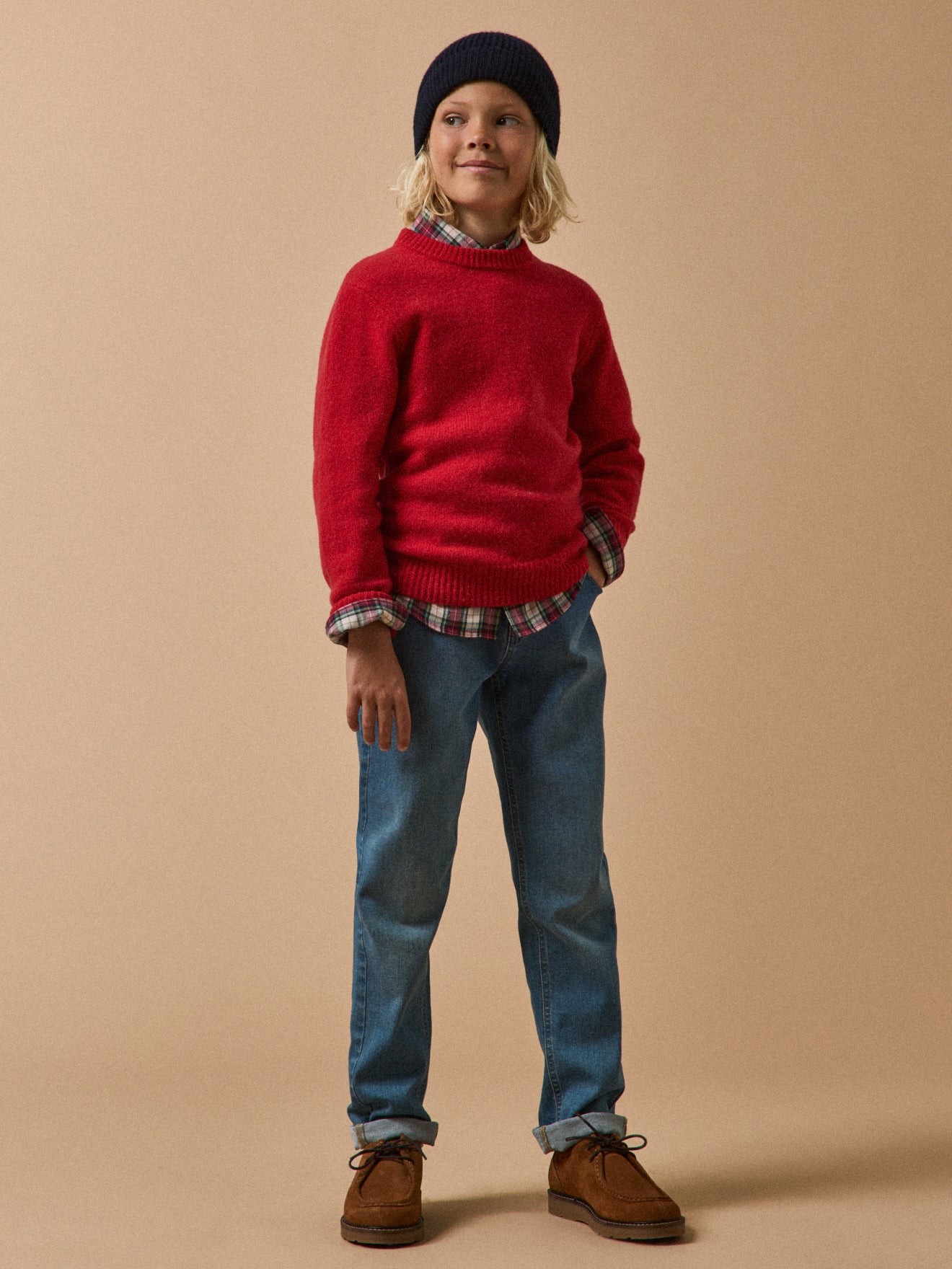 Jungenpullover aus Merino-Wolle