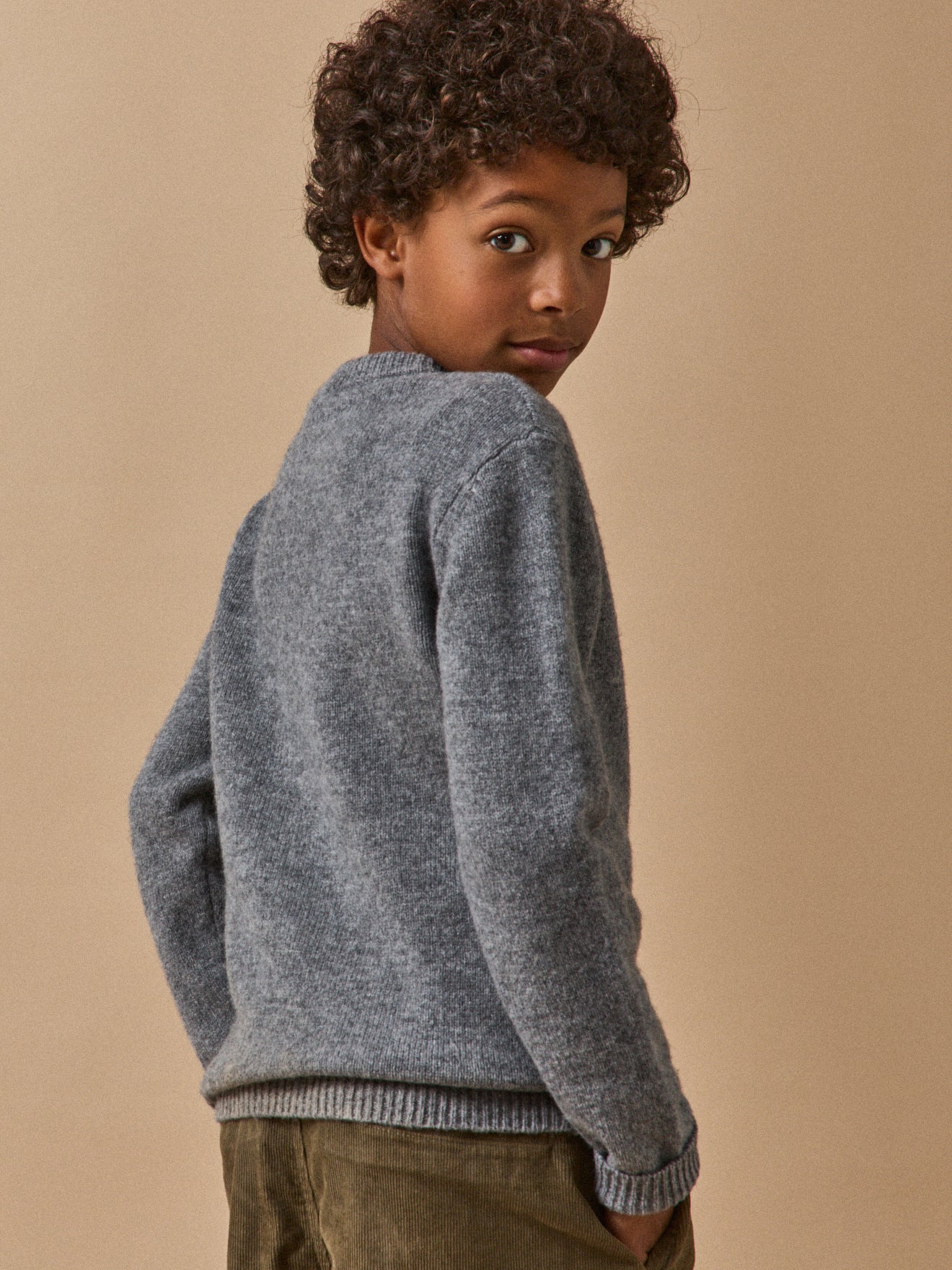 Jungenpullover aus Merino-Wolle