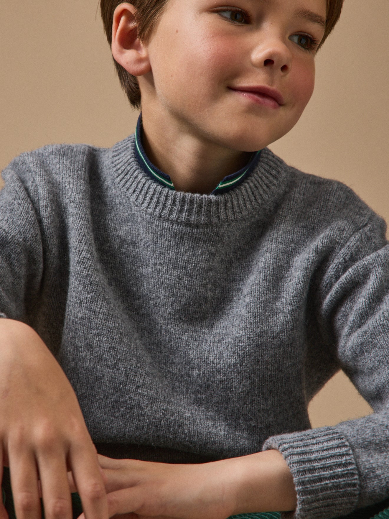 Jungenpullover aus Merino-Wolle