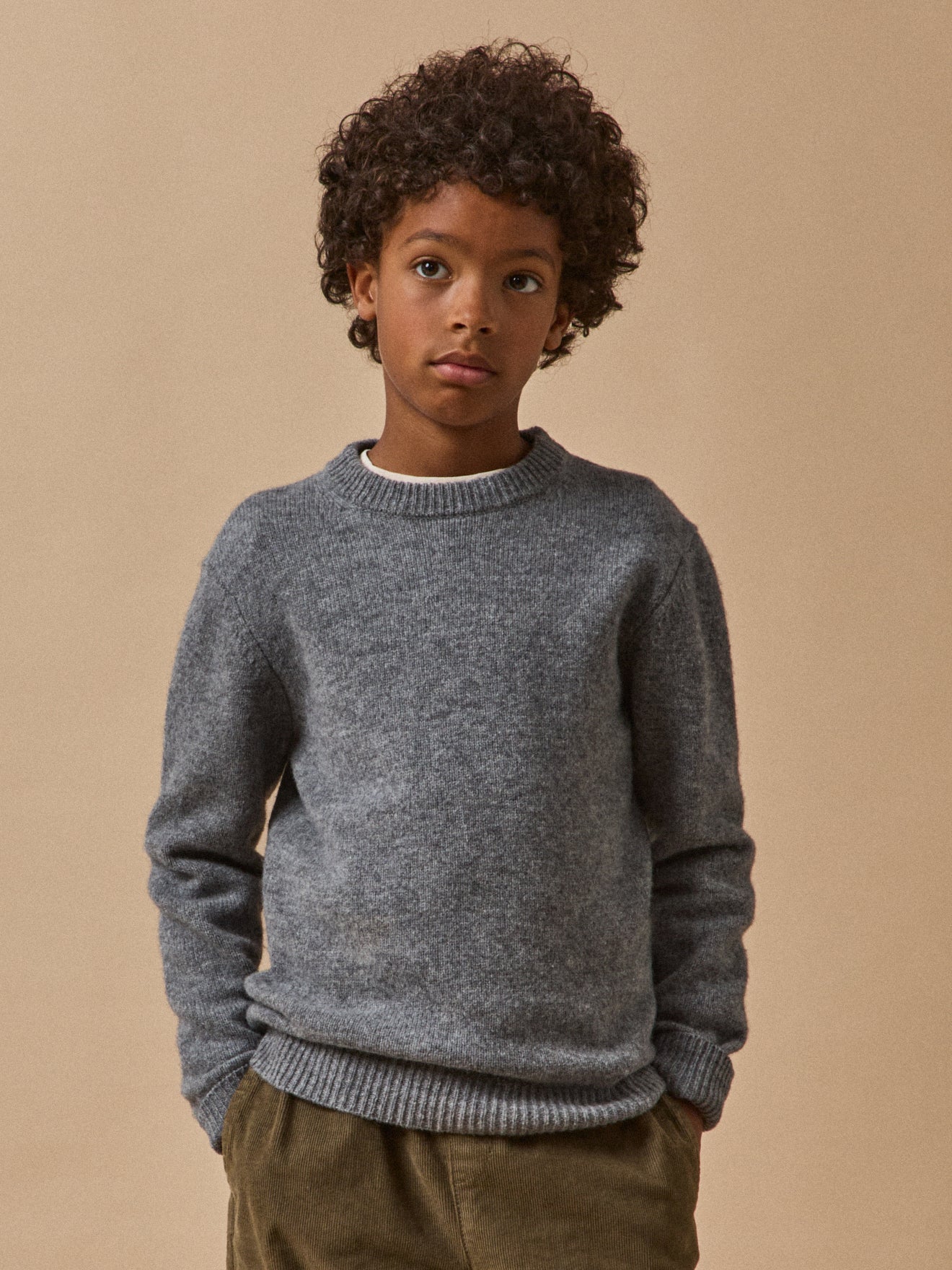 Jungenpullover aus Merino-Wolle