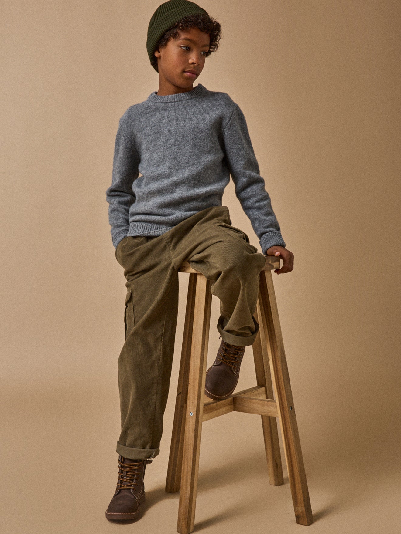 Jungenpullover aus Merino-Wolle