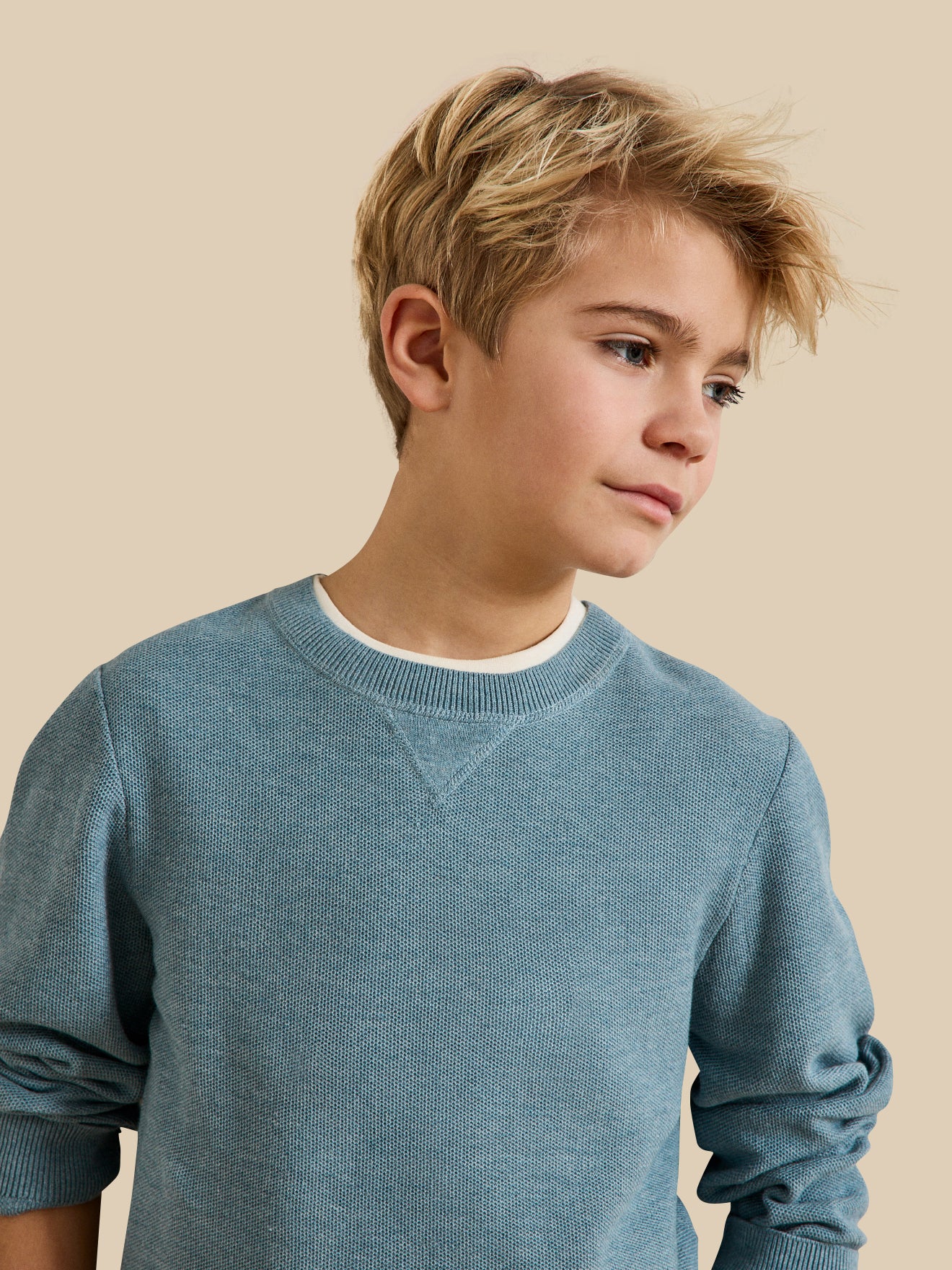 Jungenpullover in Musterstrick