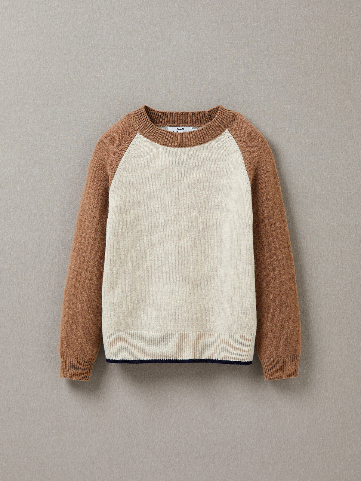 Jungenpullover aus Wolle, zweifarbig