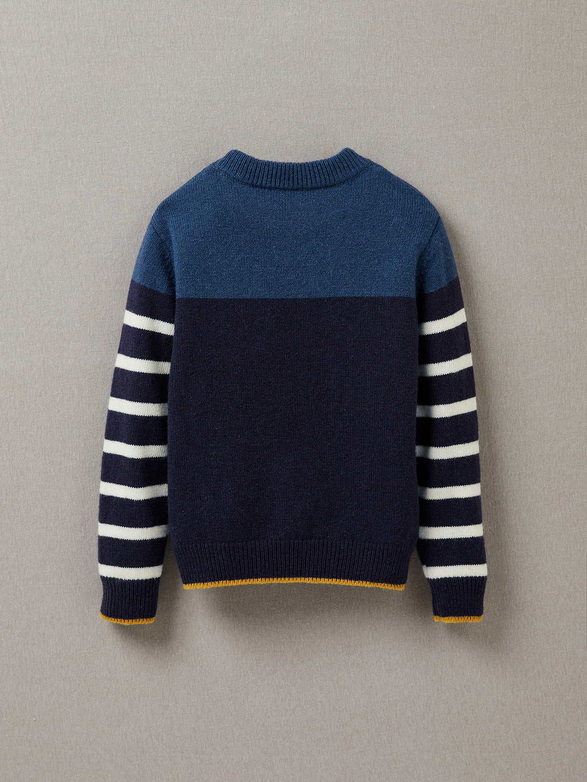 Babypullover aus Lambswool in Blockfarben