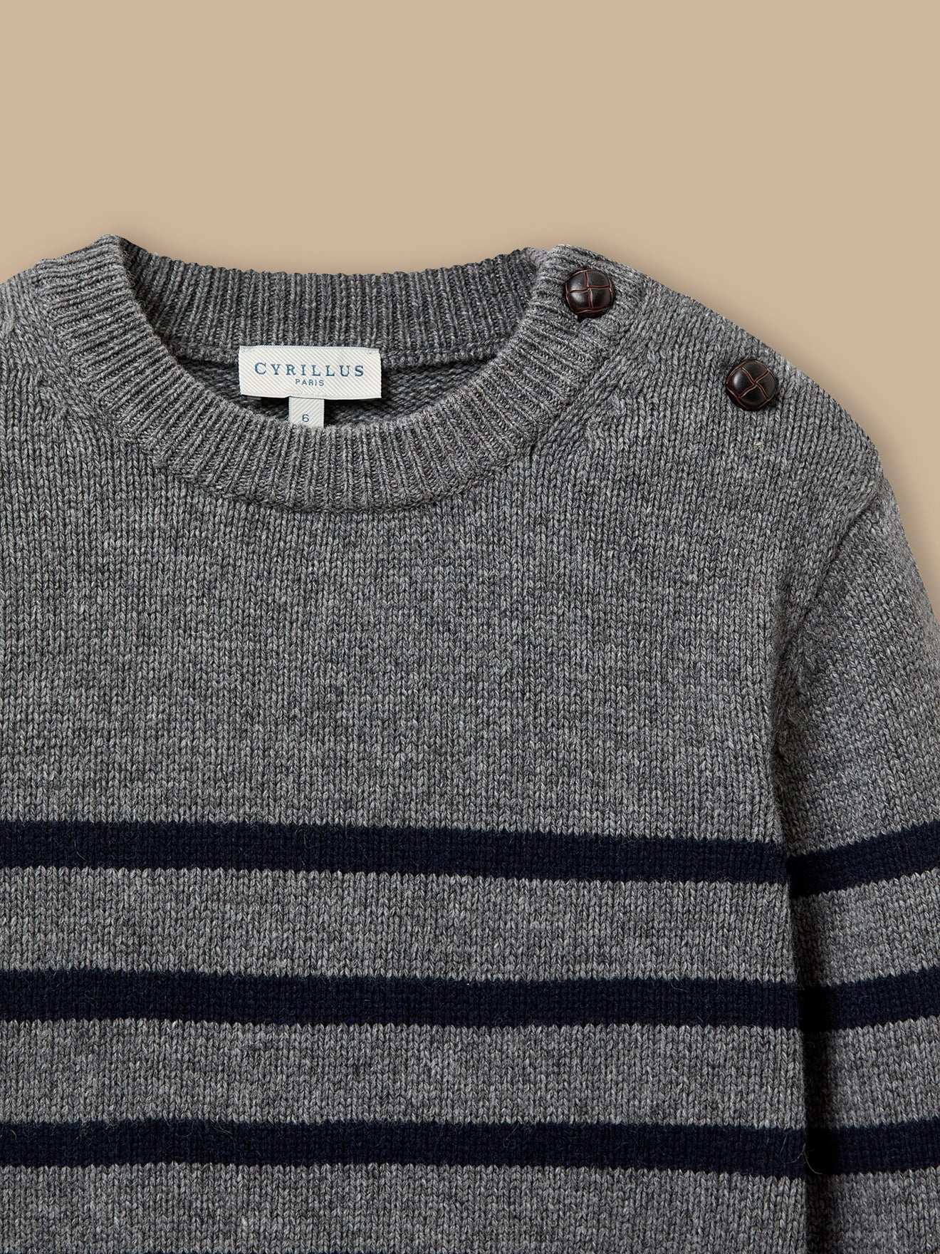 Jungenpullover im Marinelook mit hohem Wollanteil