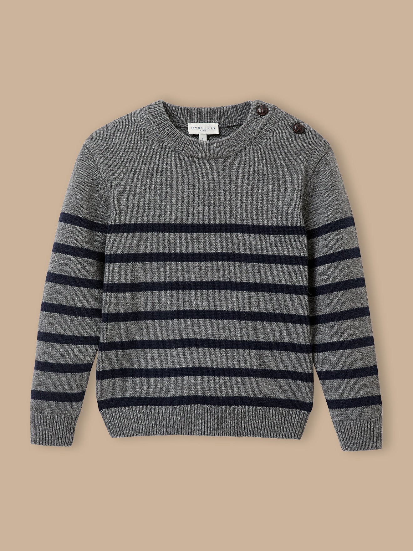 Jungenpullover im Marinelook mit hohem Wollanteil