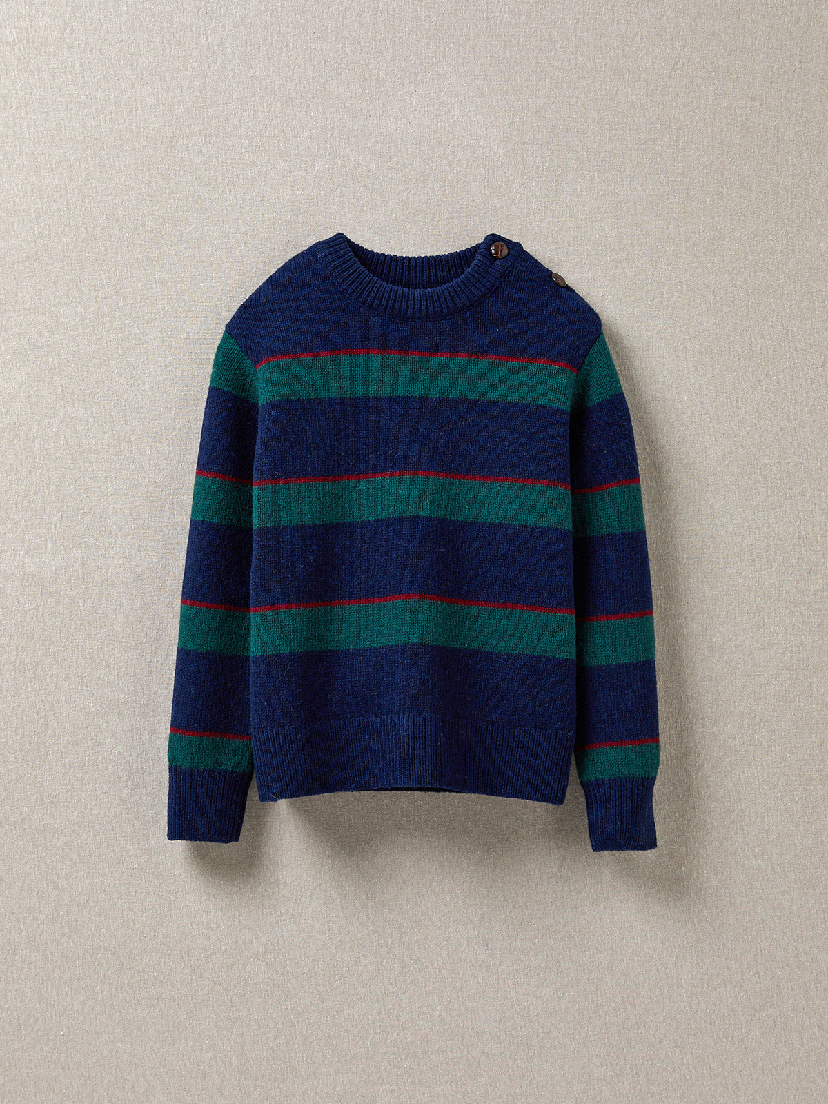 Jungenpullover aus Lambswool mit Streifenmuster