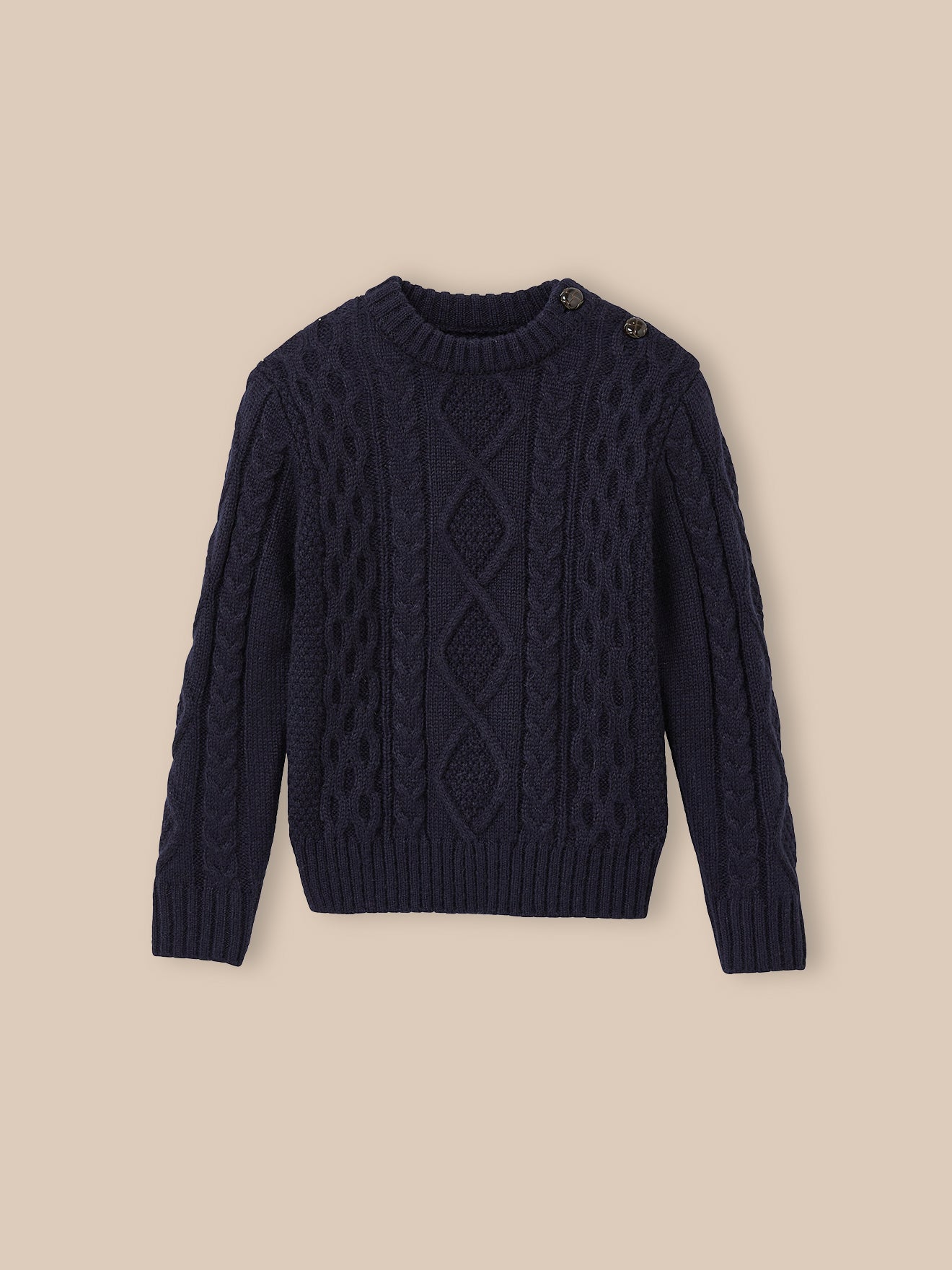 Jungenpullover mit Zopfmuster