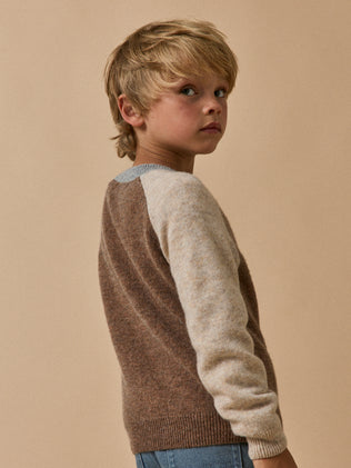 Pull colorblock laine Garçon