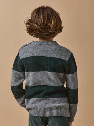 Pull rayé laine Garçon