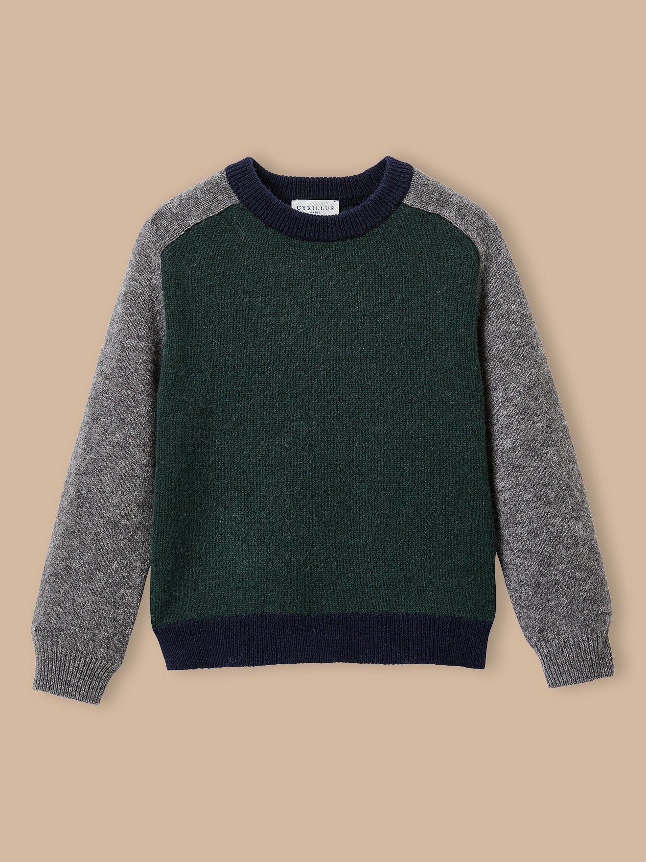 Jungenpullover aus Wolle mit Blockfarben