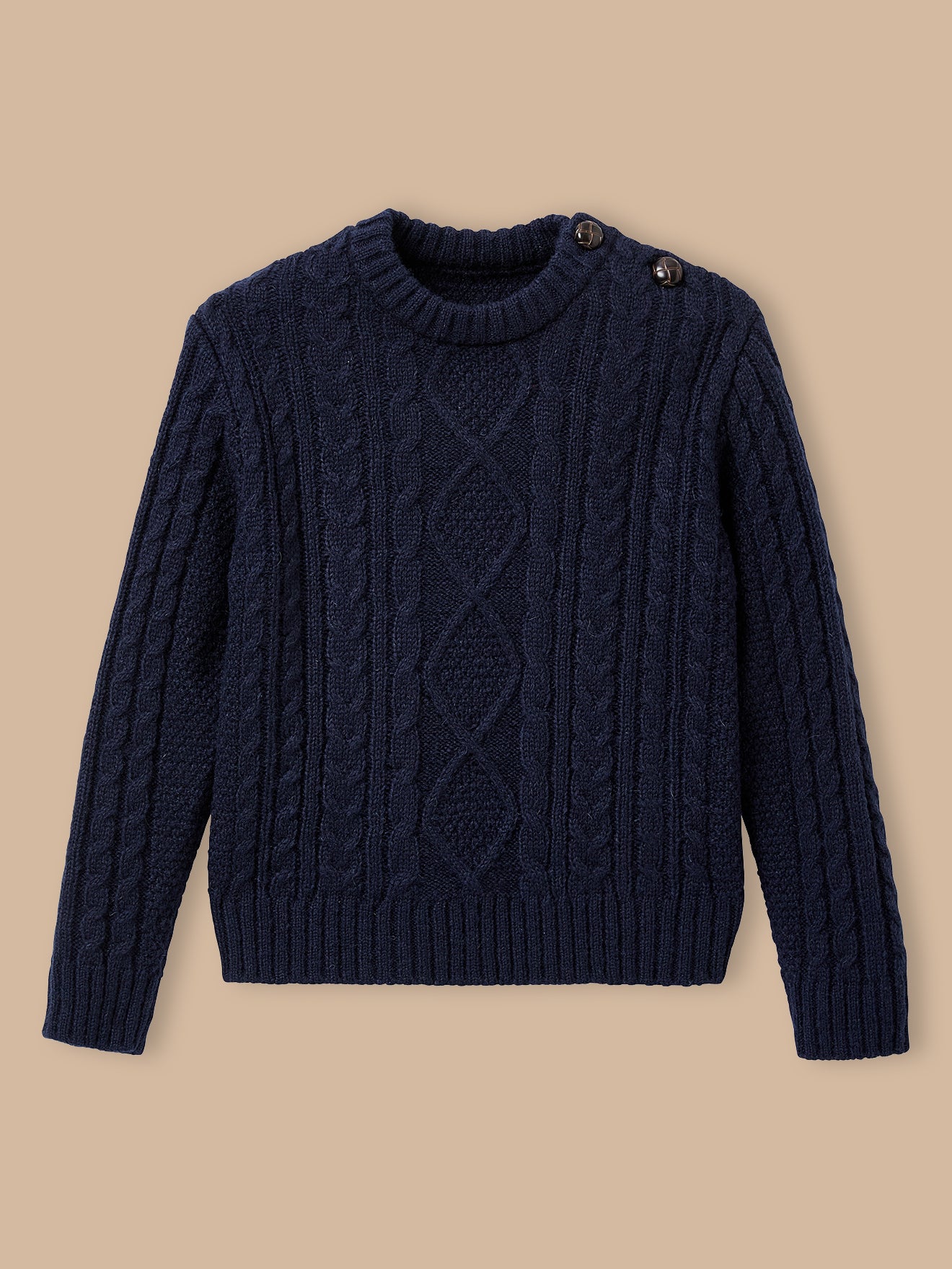 Jungenpullover mit Zopfmuster