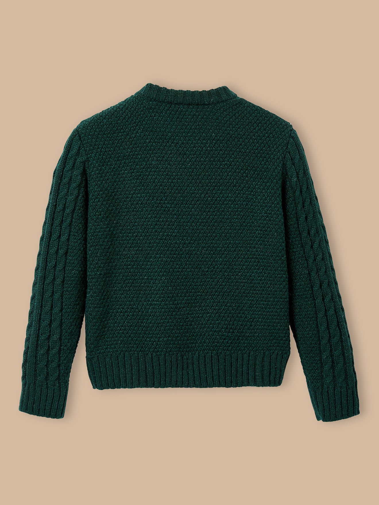 Jungenpullover mit Zopfmuster
