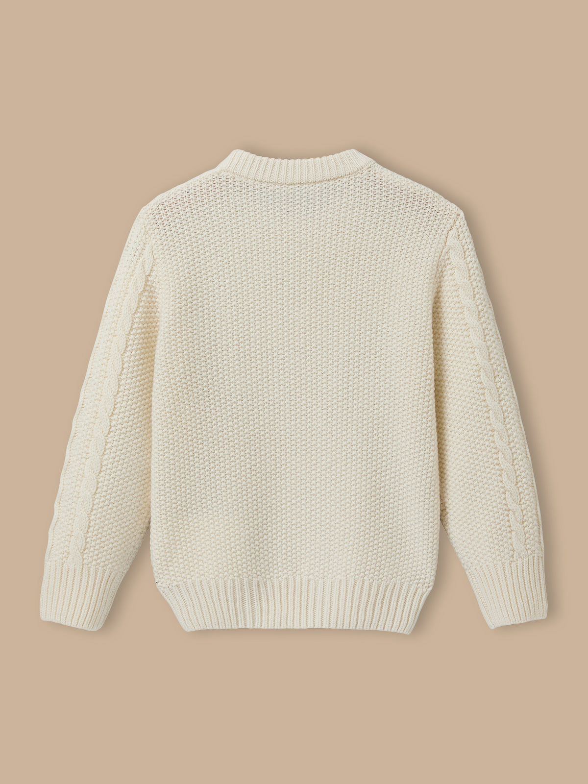 Jungenpullover mit Wolle und Zopfmuster