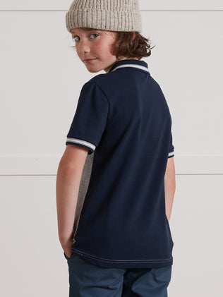 Jungen-Poloshirt aus Pikeestrick – Bio-Baumwolle