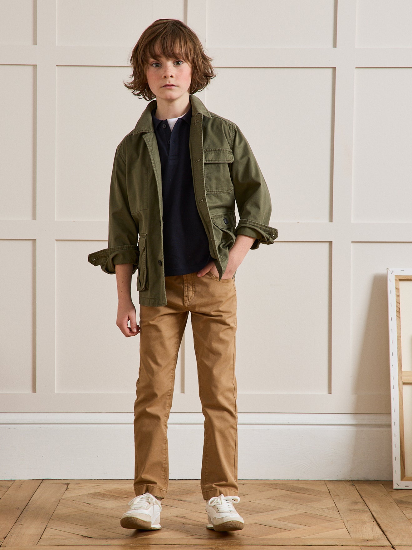 Jungen-Poloshirt aus Pikeestrick – Bio-Baumwolle