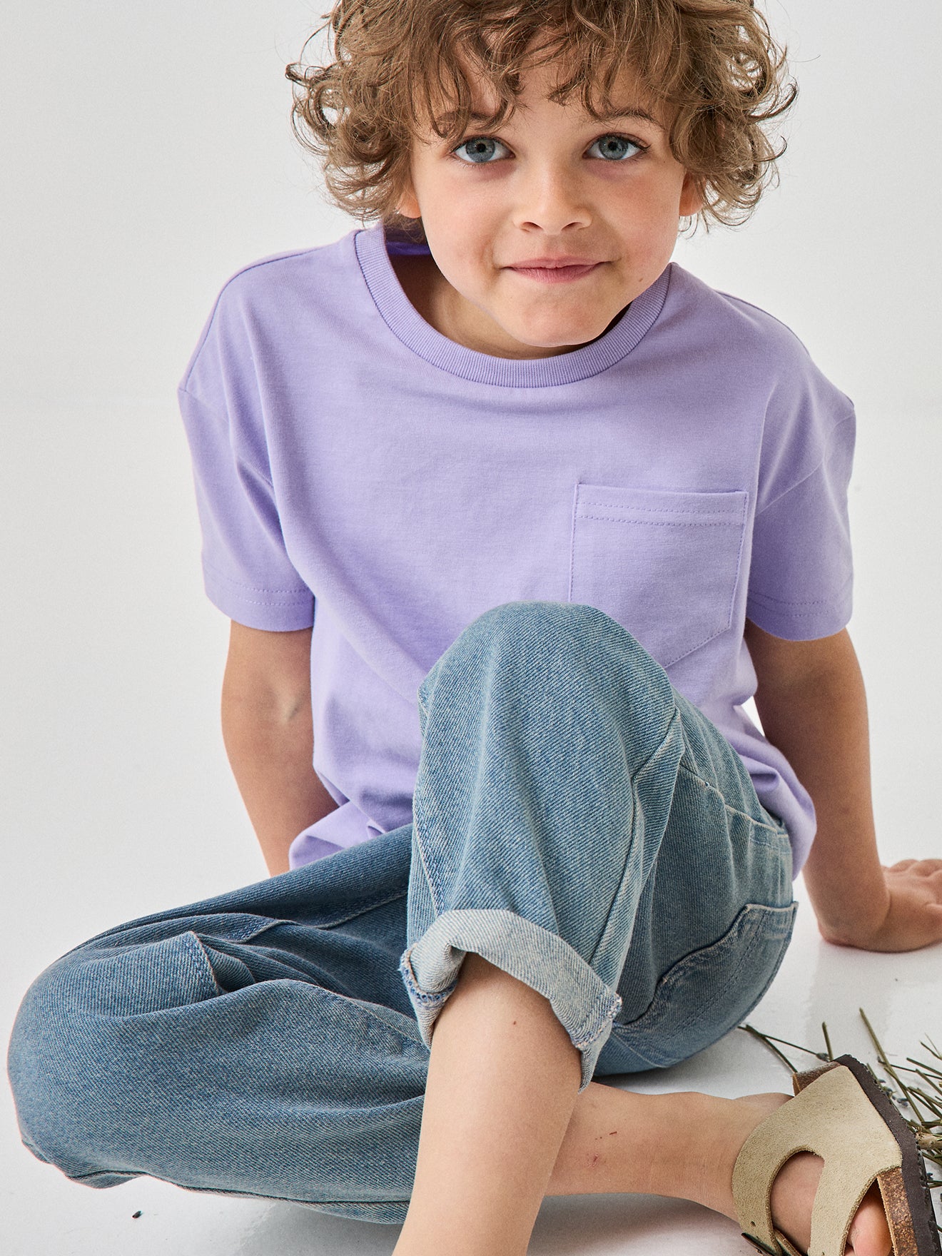 Jungen T-Shirt, einfarbig – Bio-Baumwolle