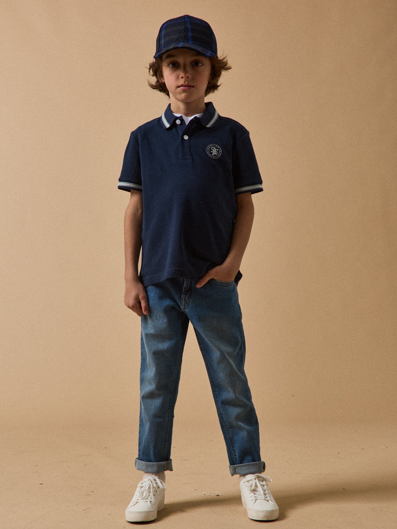 Jungen-Poloshirt aus Pikeestrick – Bio-Baumwolle