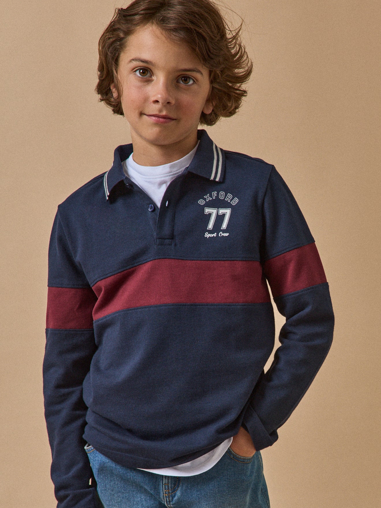 Jungen-Poloshirt aus Pikeestrick – Bio-Baumwolle