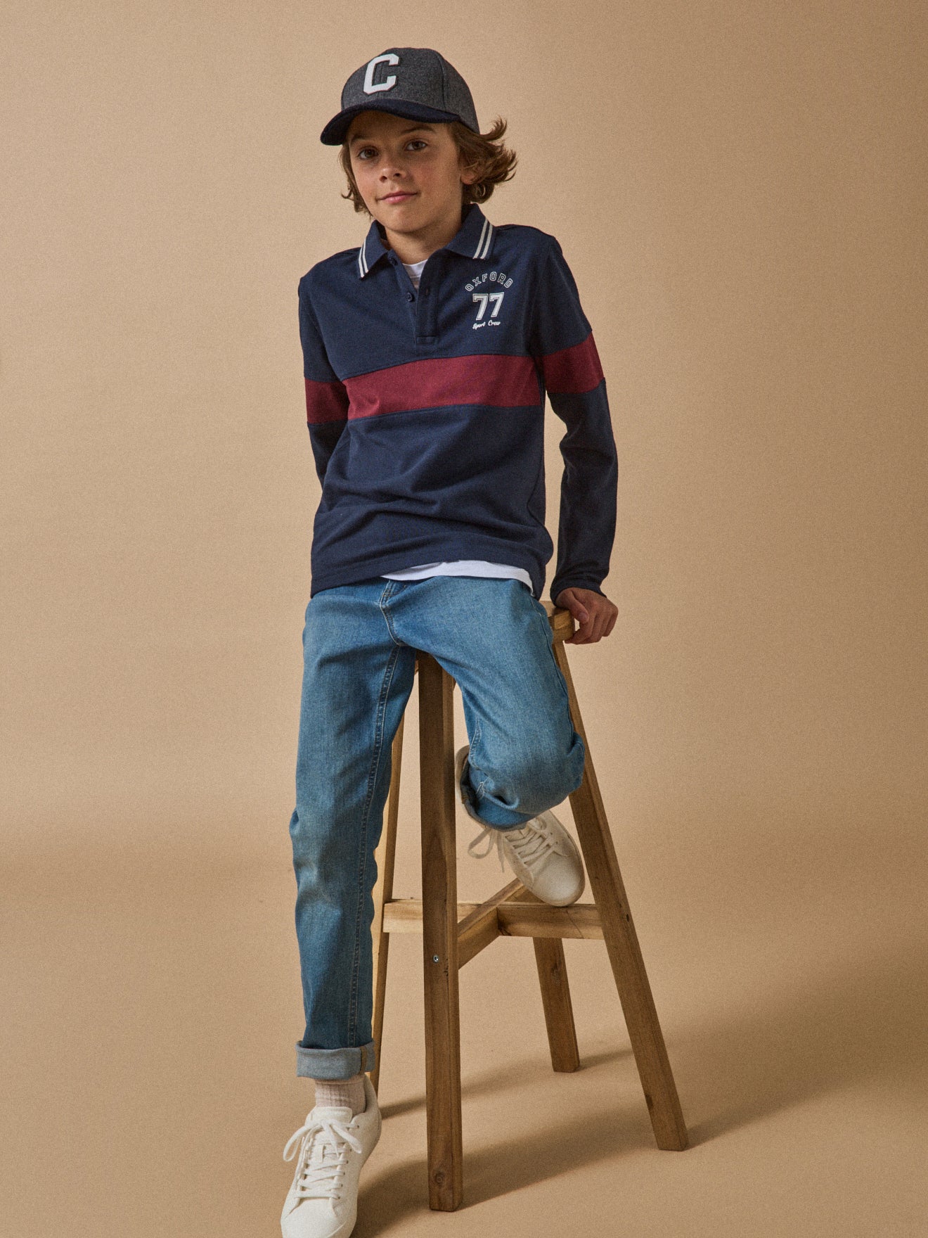 Jungen-Poloshirt aus Pikeestrick – Bio-Baumwolle