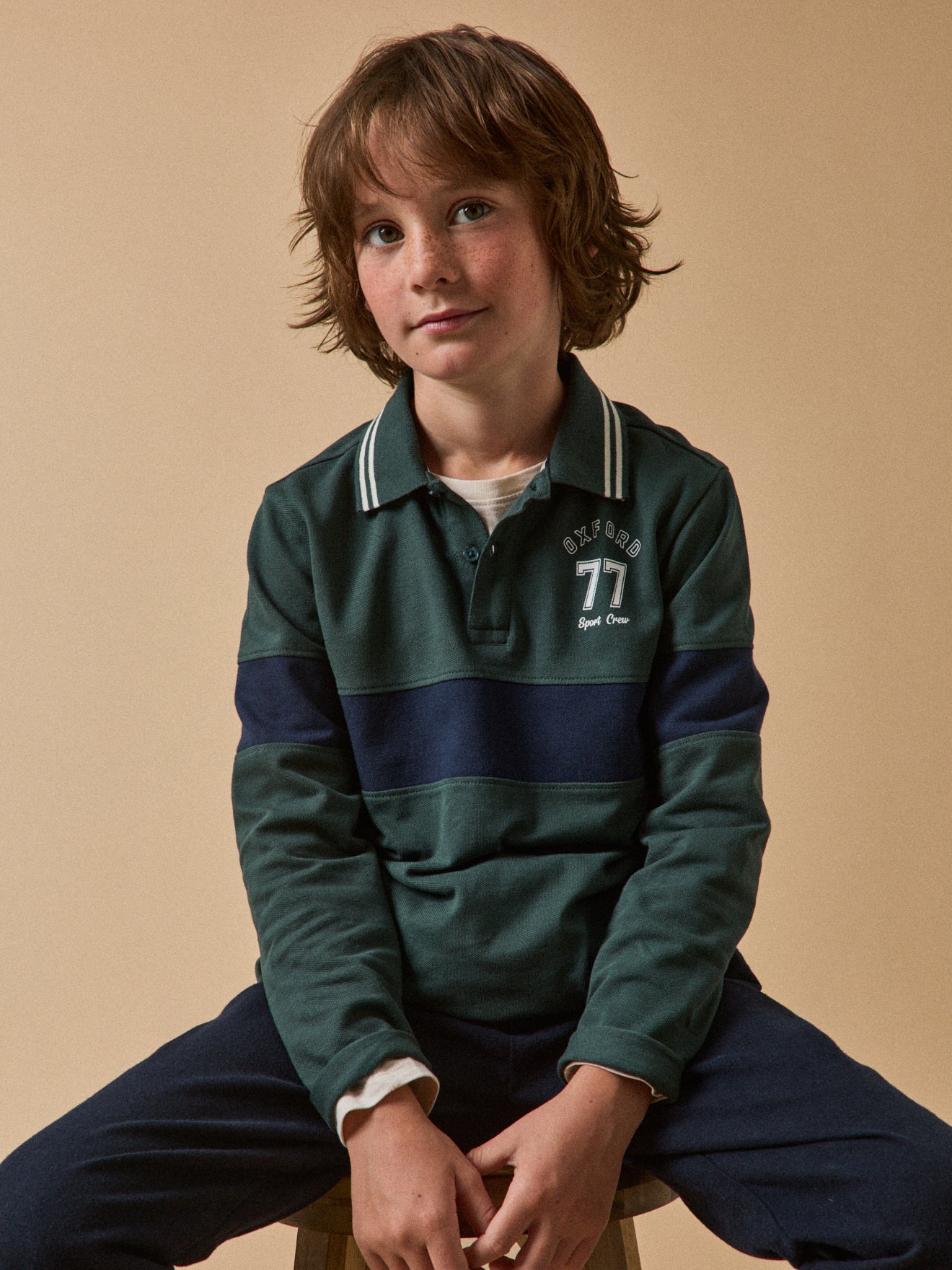 Jungen-Poloshirt aus Pikeestrick – Bio-Baumwolle