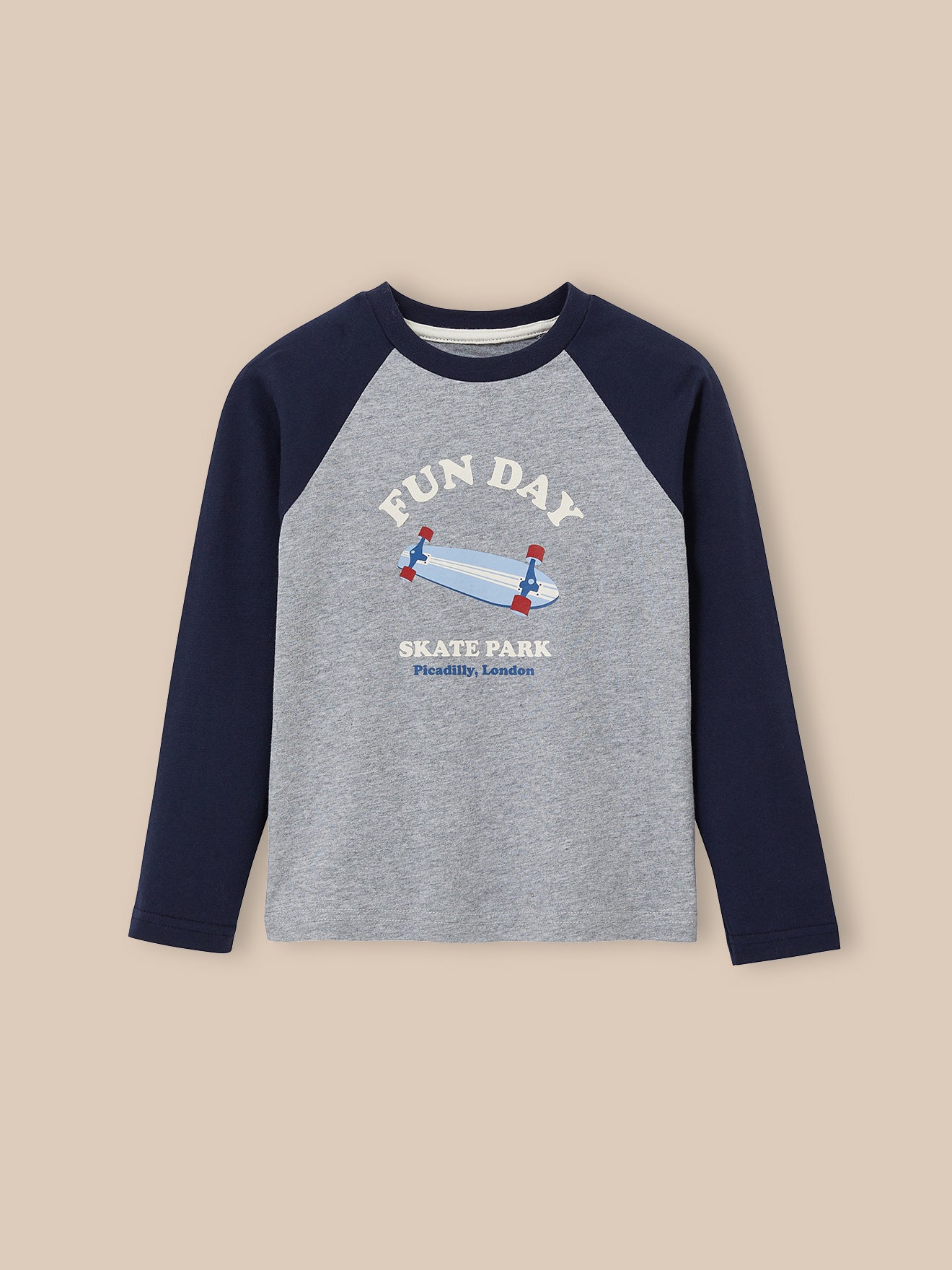 Jungen-Shirt mit Blockfarben – Bio-Baumwolle