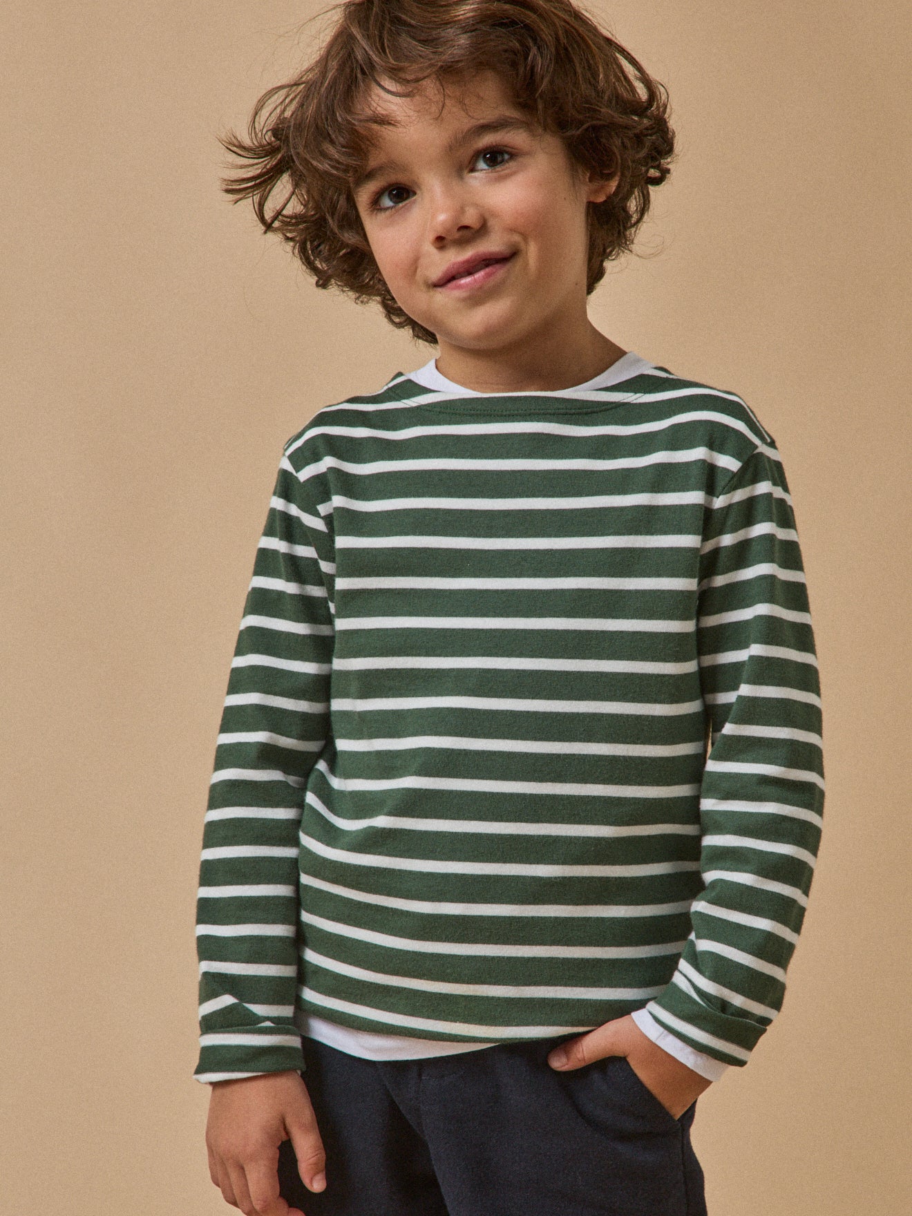 Jungen-Shirt im Marinelook – Bio-Baumwolle