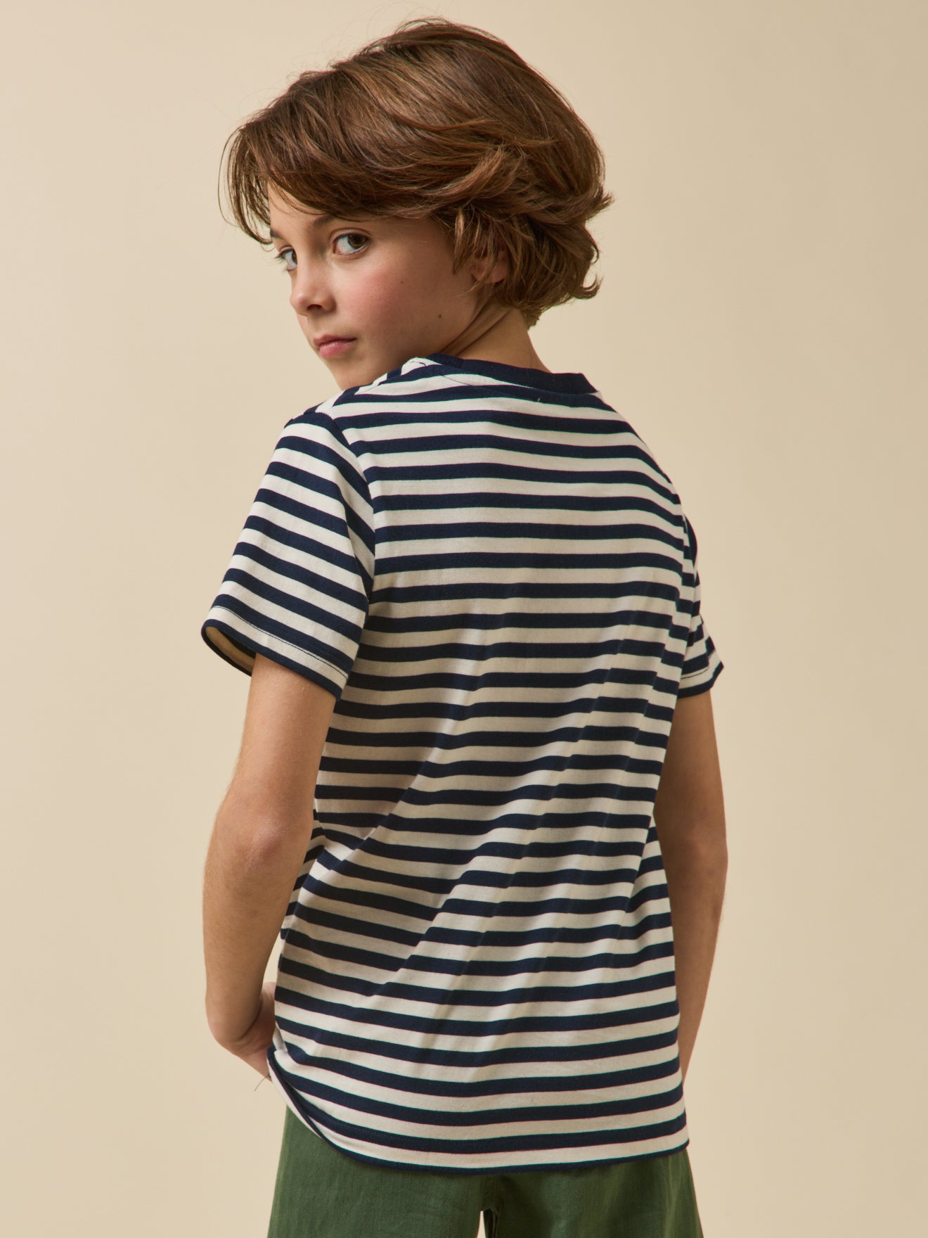 Jungen-T-Shirt mit Streifen – Bio-Baumwolle