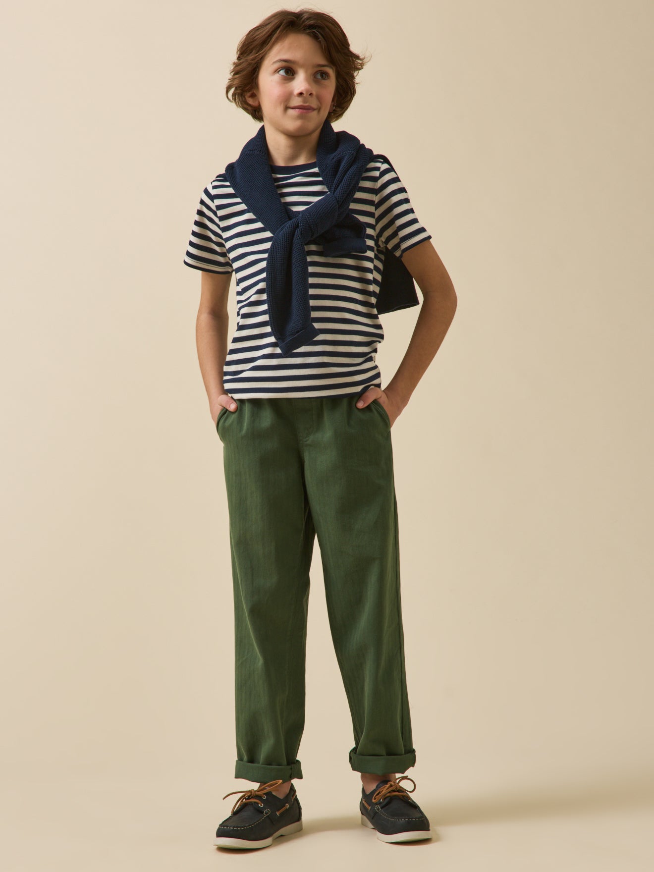 Jungen-T-Shirt mit Streifen – Bio-Baumwolle