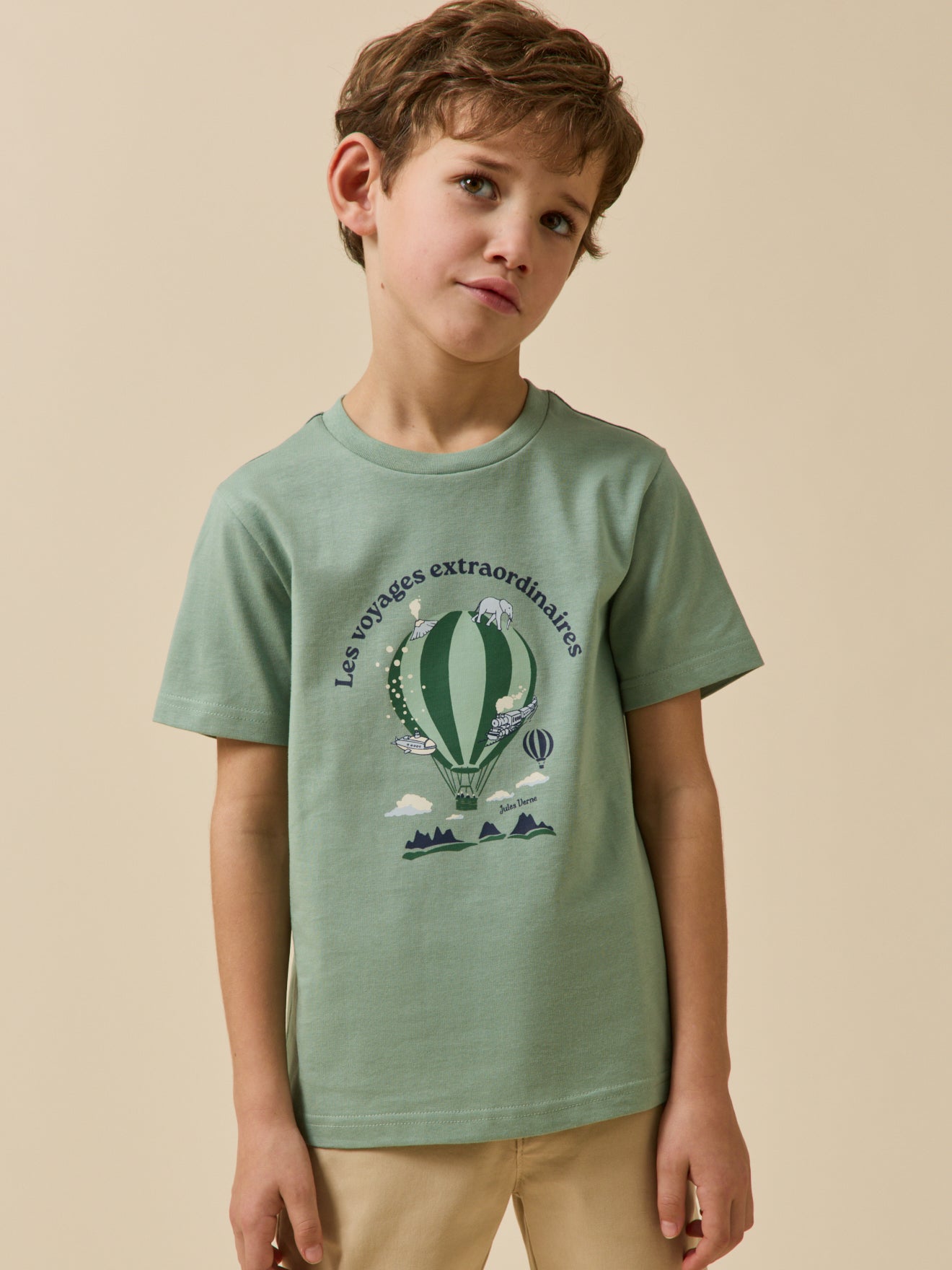 Kinder T-Shirt aus der Jules Verne Kollektion – Bio-Baumwolle