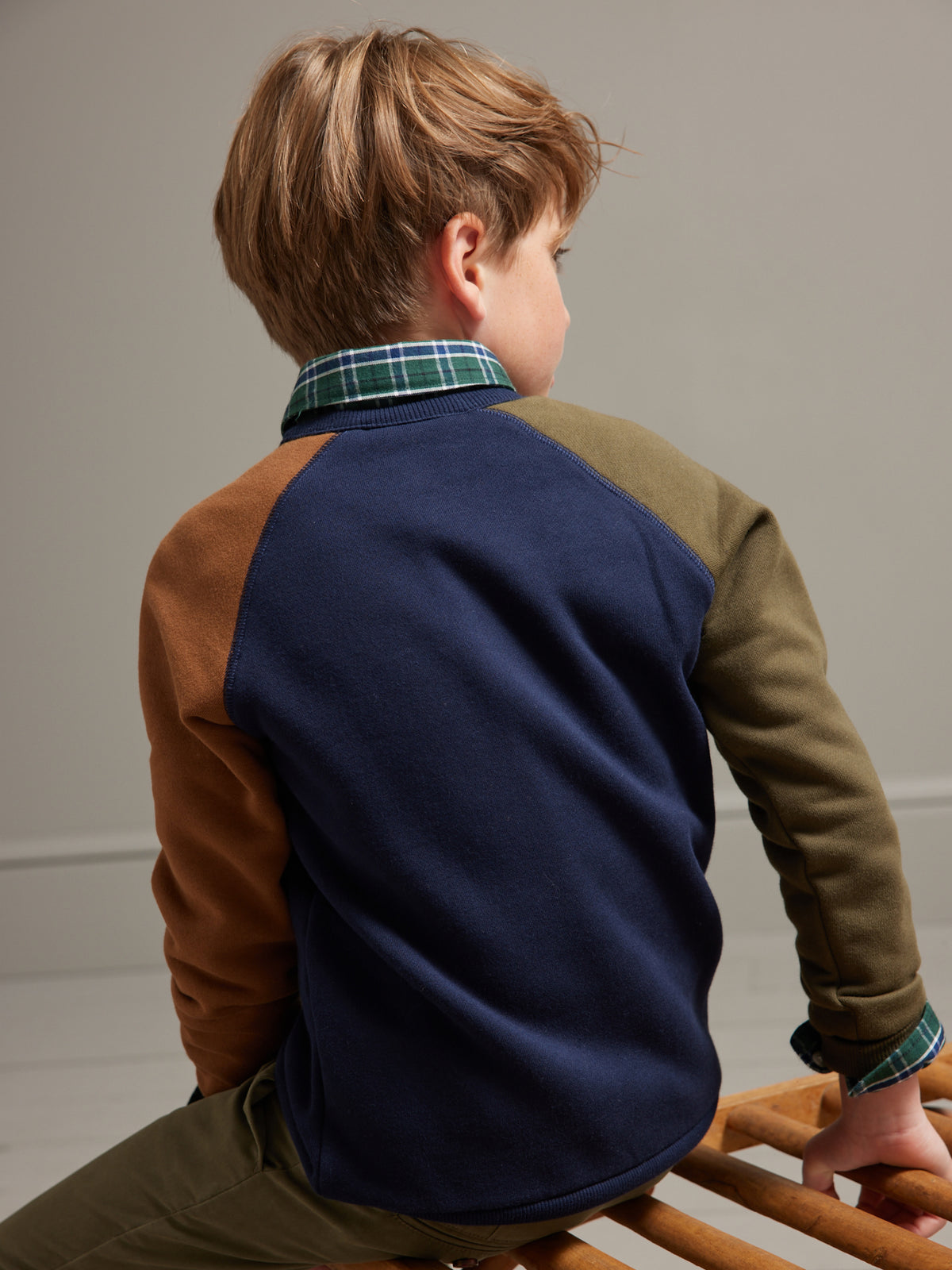 Jungen-Sweatshirt, Colorblock