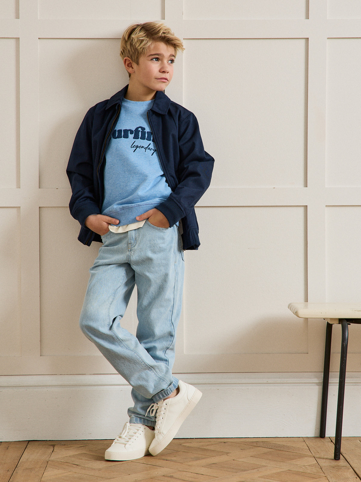 Jungen-Sweatshirt, meliert